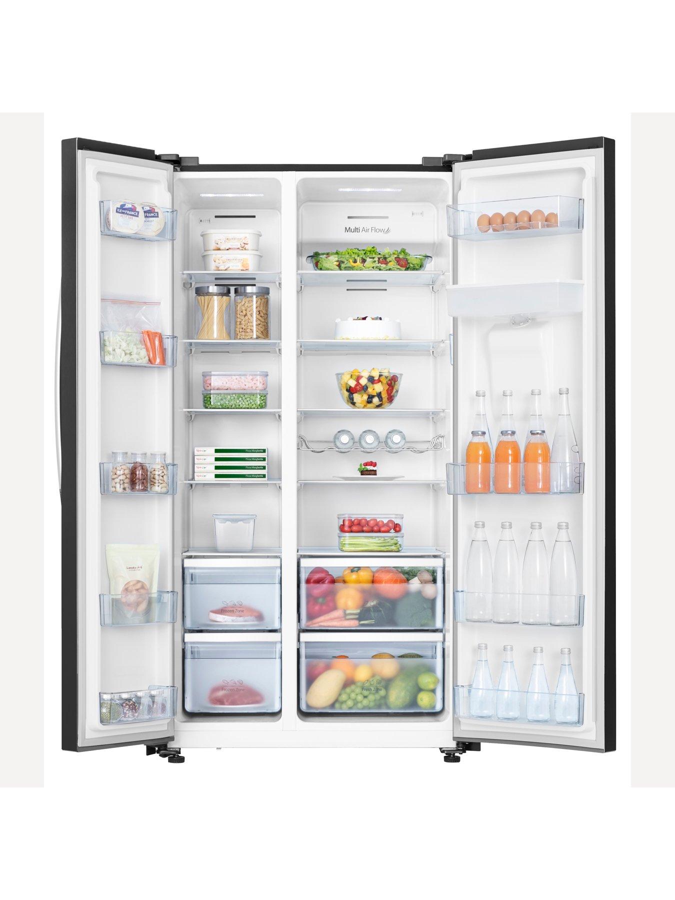 hisense-rs741n4wbe-90cm-wide-side-by-side-american-fridge-freezer-with-non-plumbed-water-dispenser-blackoutfit