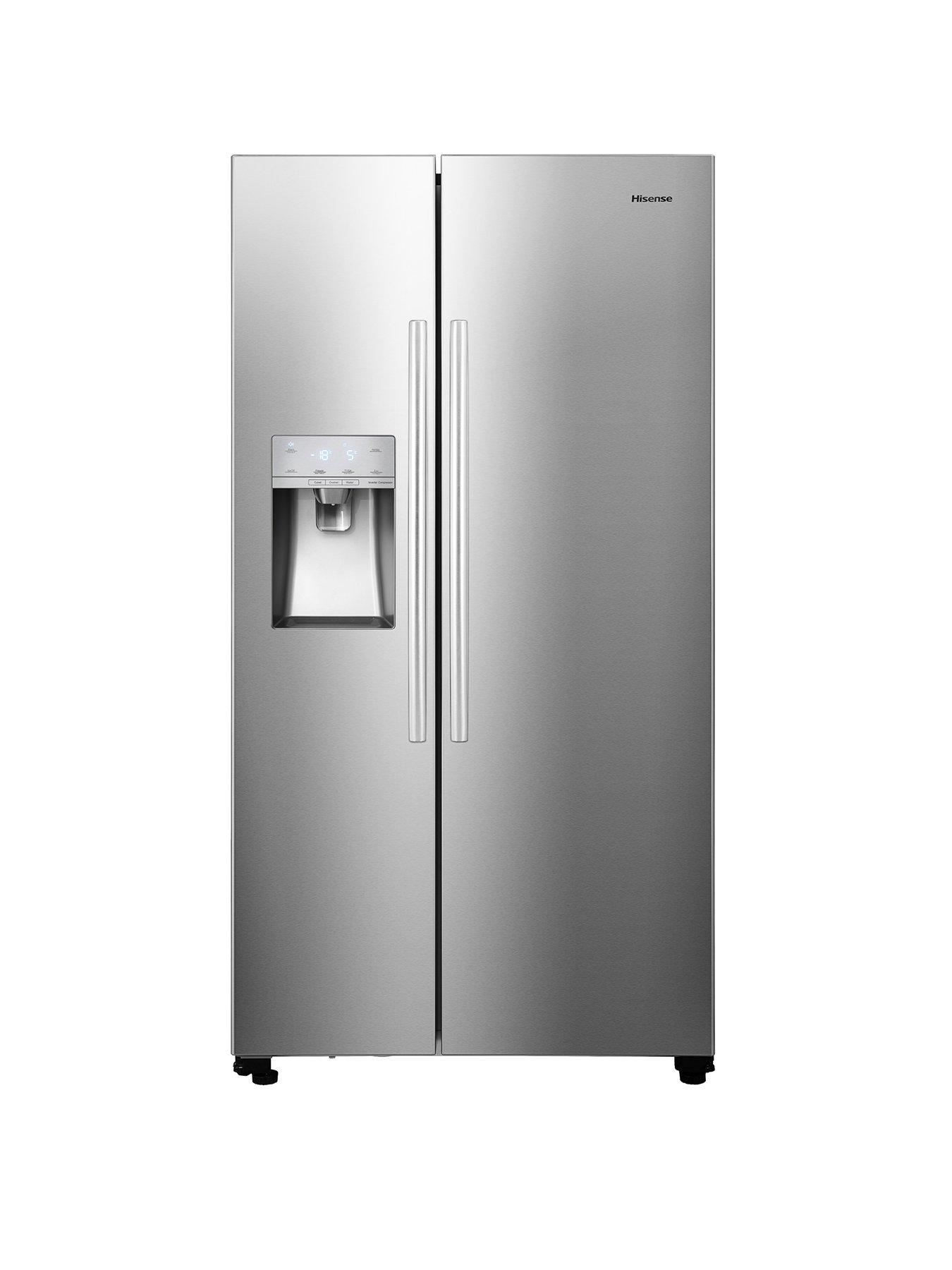 hisense-rs694n4ice-90cm-wide-side-by-side-water-and-ice-american-fridge-freezer-stainless-steel