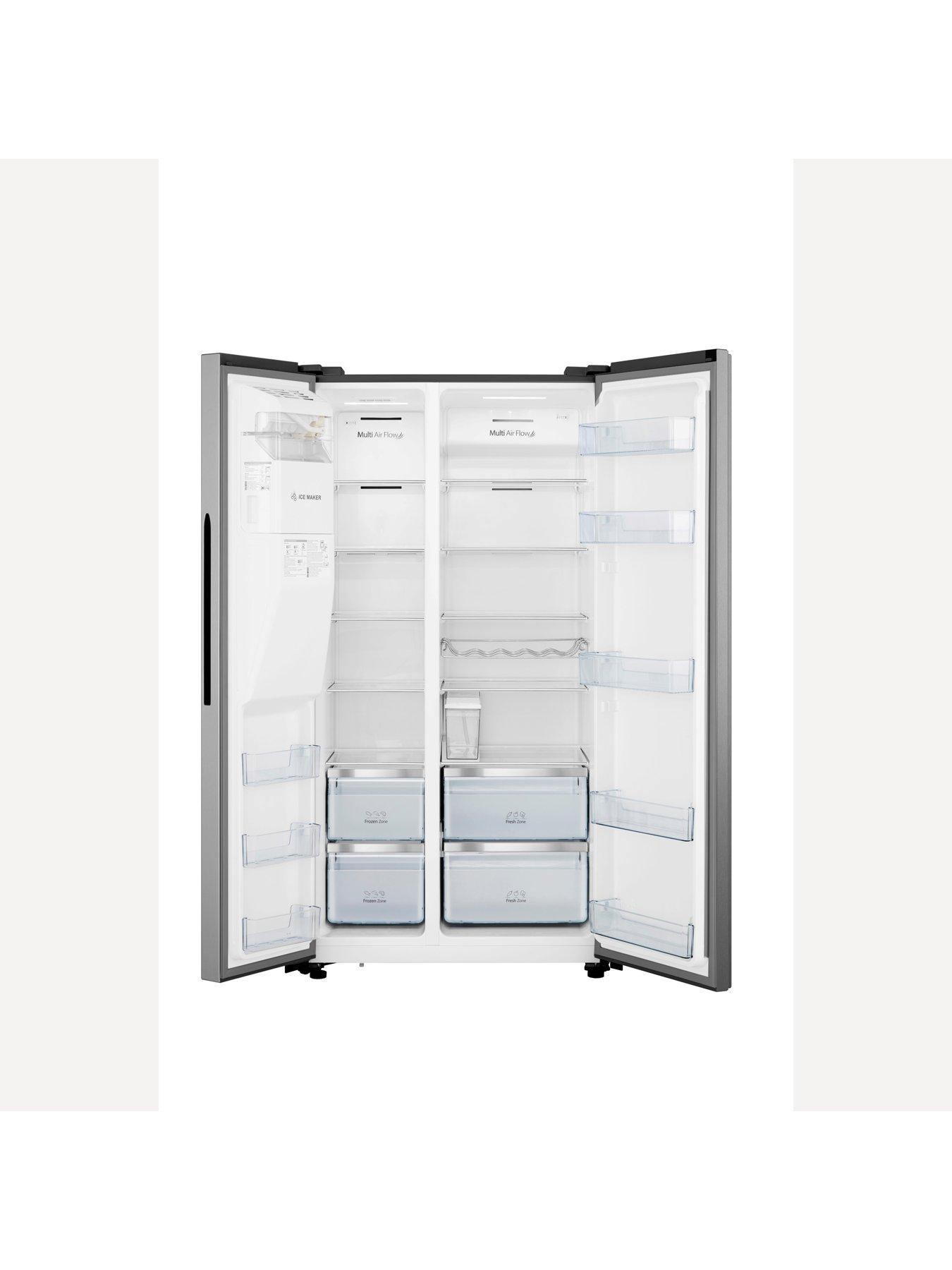 hisense-rs694n4tie-90cm-wide-side-by-side-non-plumbed-water-and-ice-american-fridge-freezer-stainless-steeldetail