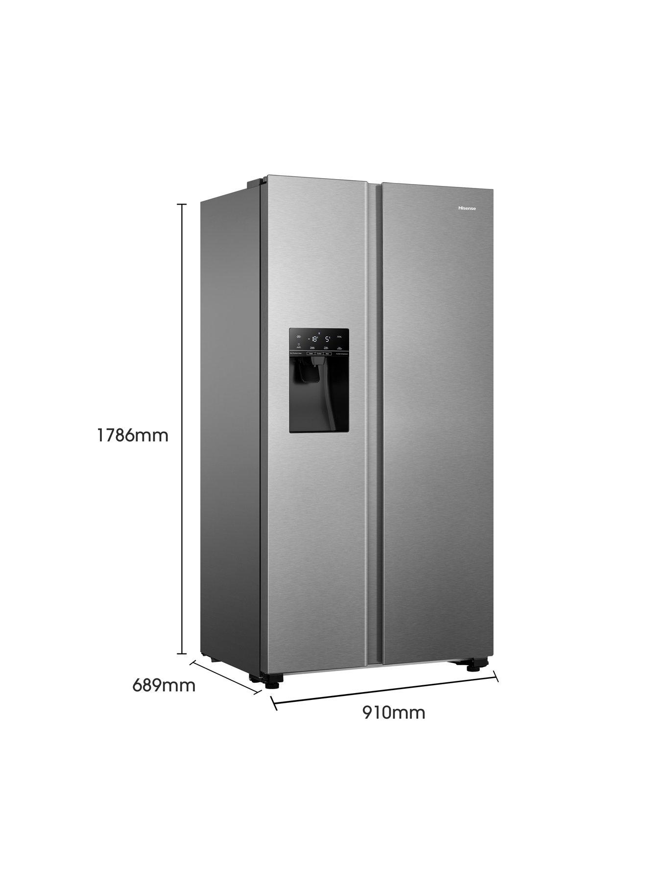 Image 6 of 7 of Hisense RS694N4TIE 90cm Wide Side by Side, Non-Plumbed Water and Ice, American Fridge Freezer - Stainless Steel