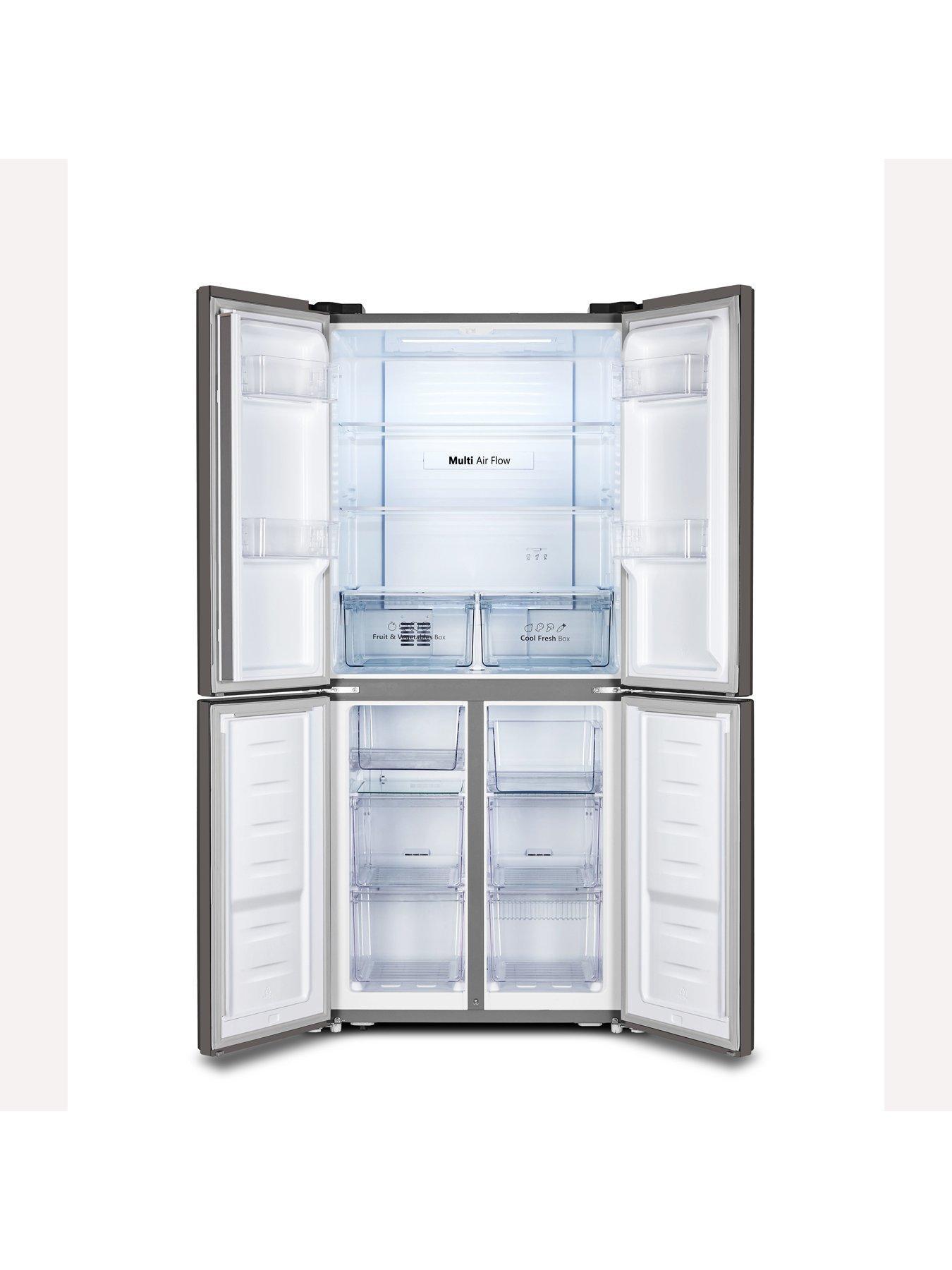 fridgemaster-mq79394es-80cm-cross-door-american-fridge-freezernbsp--silverstillFront