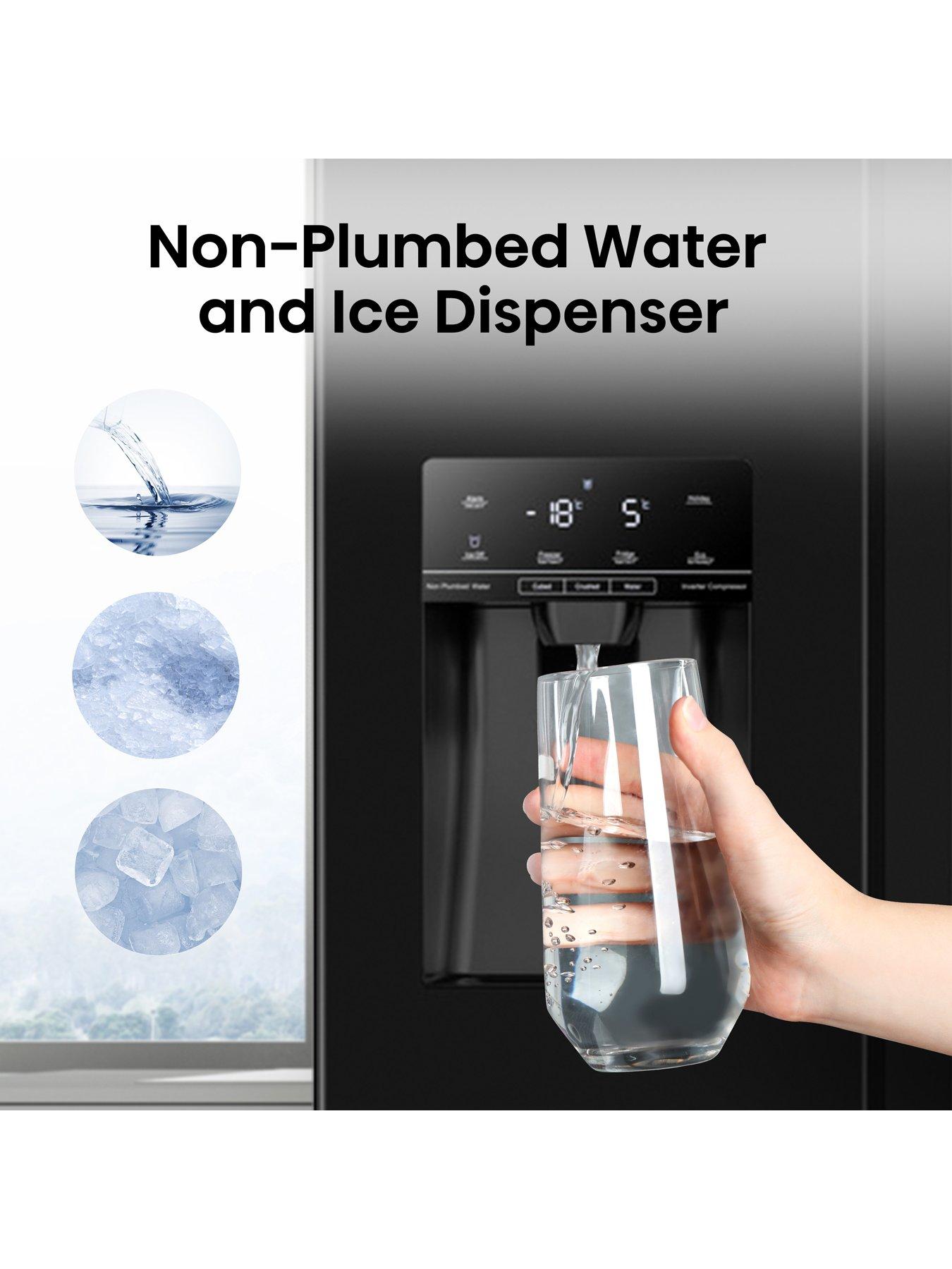 Image 4 of 7 of Hisense RS694N4TBE 90cm Wide Side by Side, Non-Plumbed Water and Ice, American Fridge Freezer - Black