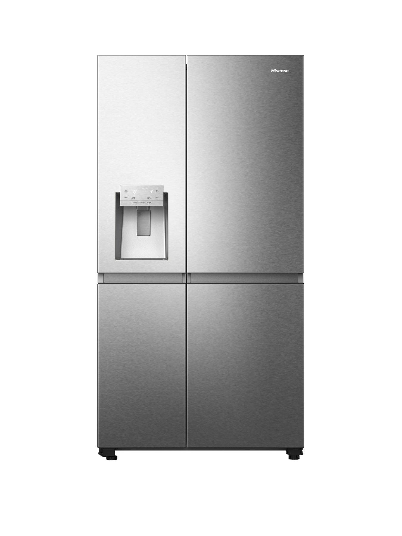 Image 1 of 8 of Hisense RS818N4TIE Pureflat Infinite series, 90cm Wide Side by Side, American Fridge Freezer - Stainless Steel