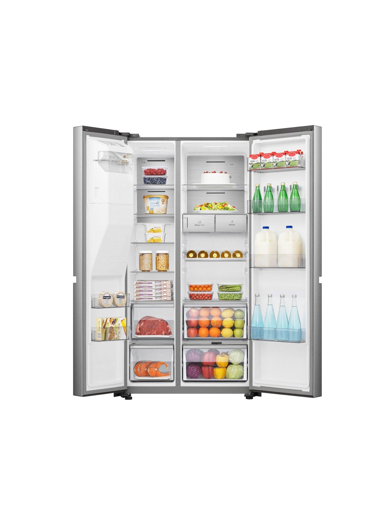 Image 2 of 8 of Hisense RS818N4TIE Pureflat Infinite series, 90cm Wide Side by Side, American Fridge Freezer - Stainless Steel