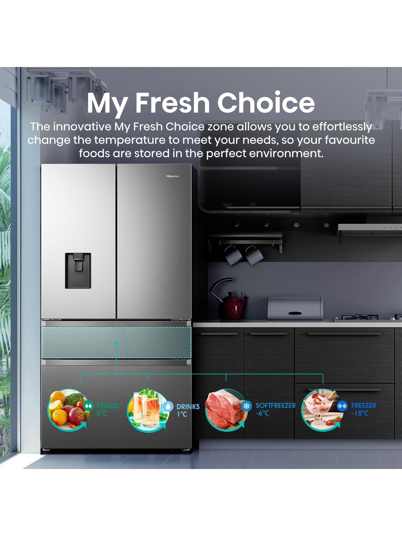 Image 5 of 7 of Hisense RF749N4SWSE Pureflat 90cm French Door, American Fridge Freezer - Stainless Steel