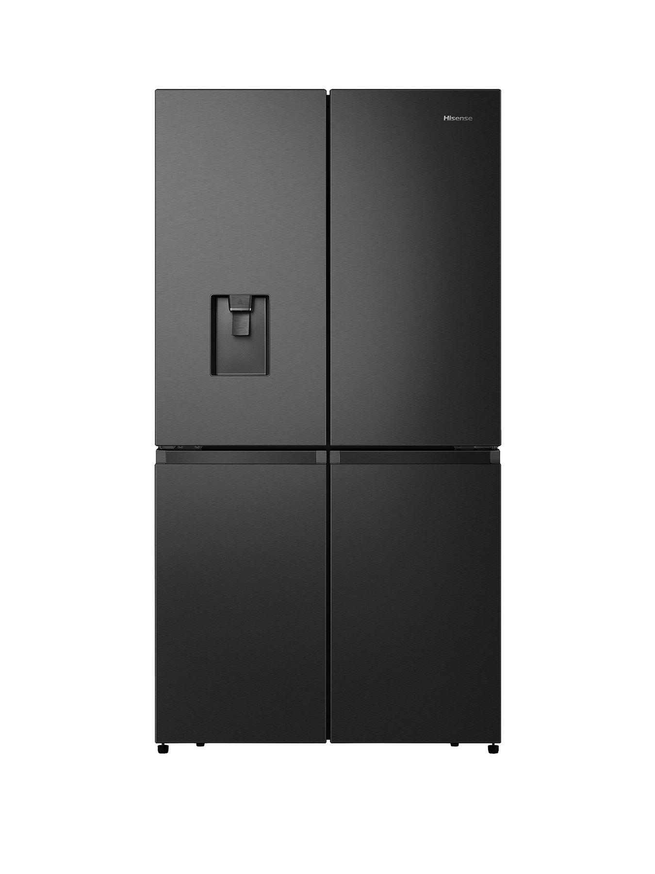 hisense-rq758n4swfe-pureflat-90cm-cross-door-american-fridge-freezer-black-stainless-steel