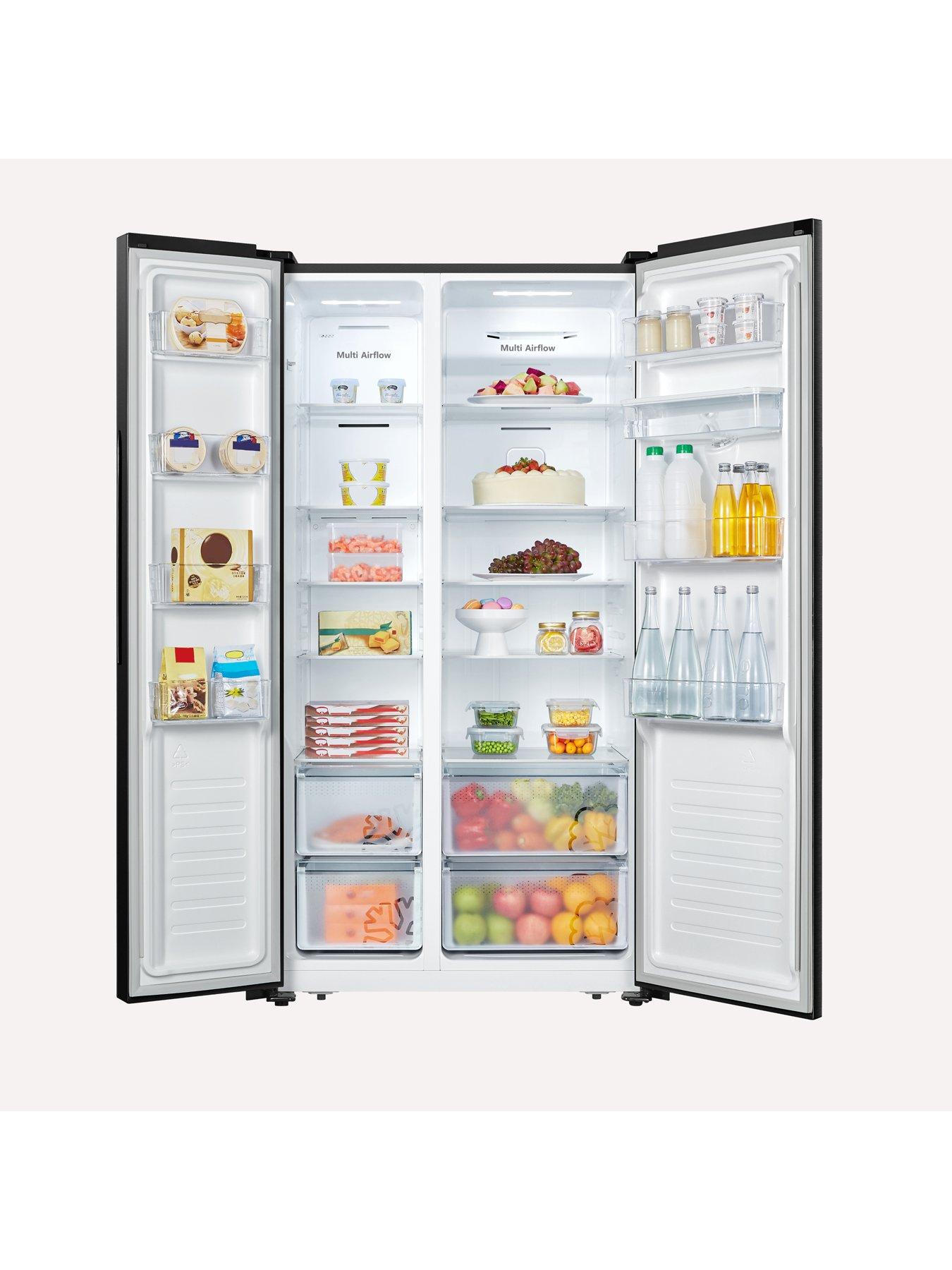 fridgemaster-ms91520deb-90cm-wide-side-by-side-american-fridge-freezer-blackback