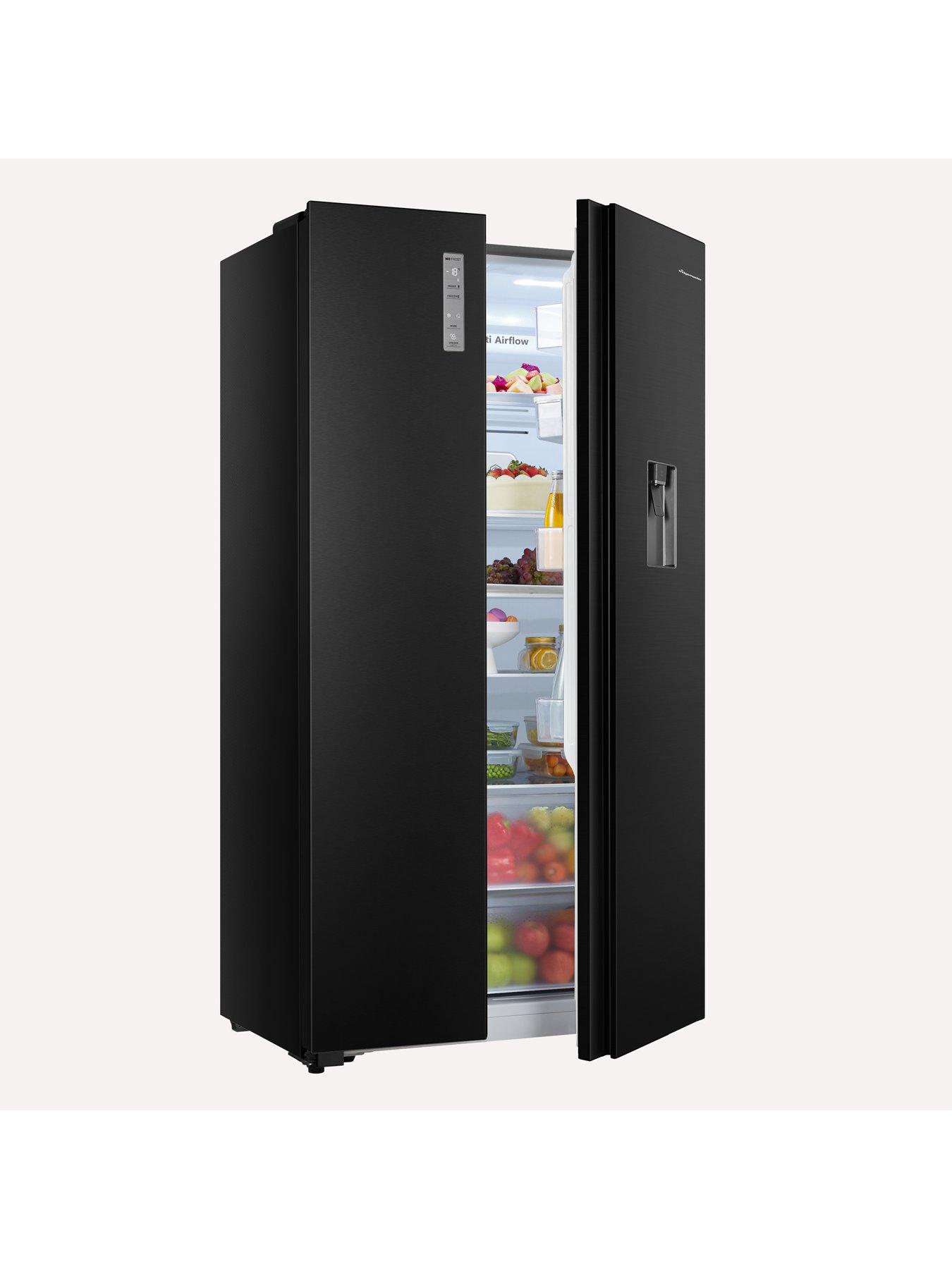 fridgemaster-ms91520deb-90cm-wide-side-by-side-american-fridge-freezer-blackdetail