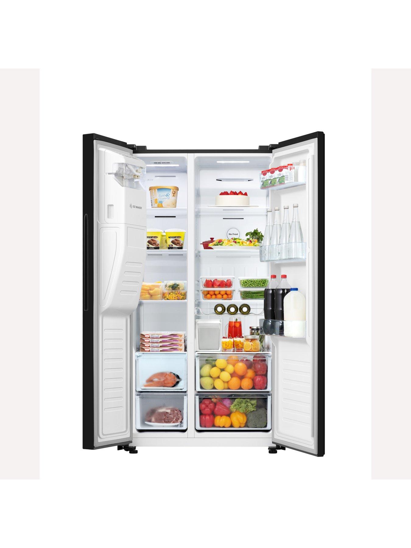 Image 2 of 7 of Fridgemaster MS91500IEB 90cm Wide Side by Side, Water and Ice, American Fridge Freezer -&nbsp;Black