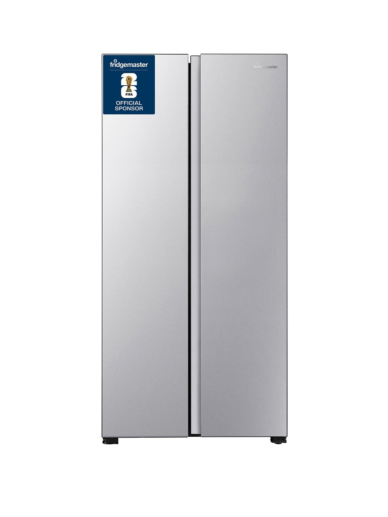 Image 1 of 7 of Fridgemaster MS83430ES 80cm Wide Side by Side, American Fridge Freezer - Silver