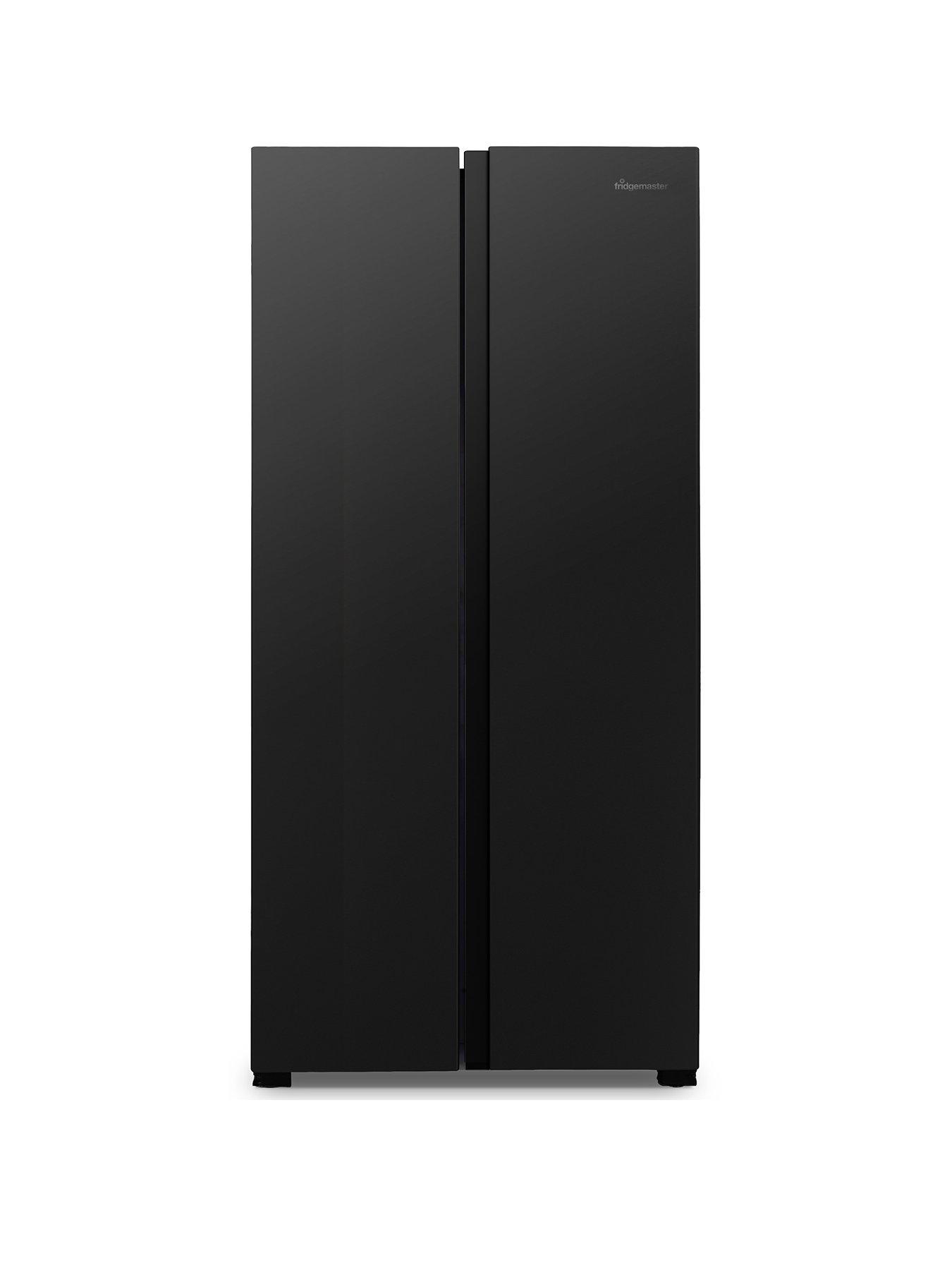 fridgemaster-ms83430eb-80cm-wide-side-by-side-american-fridge-freezer-black