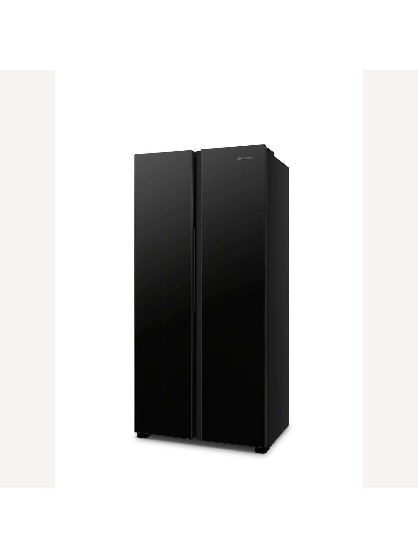 fridgemaster-ms83430eb-80cm-wide-side-by-side-american-fridge-freezer-blackoutfit