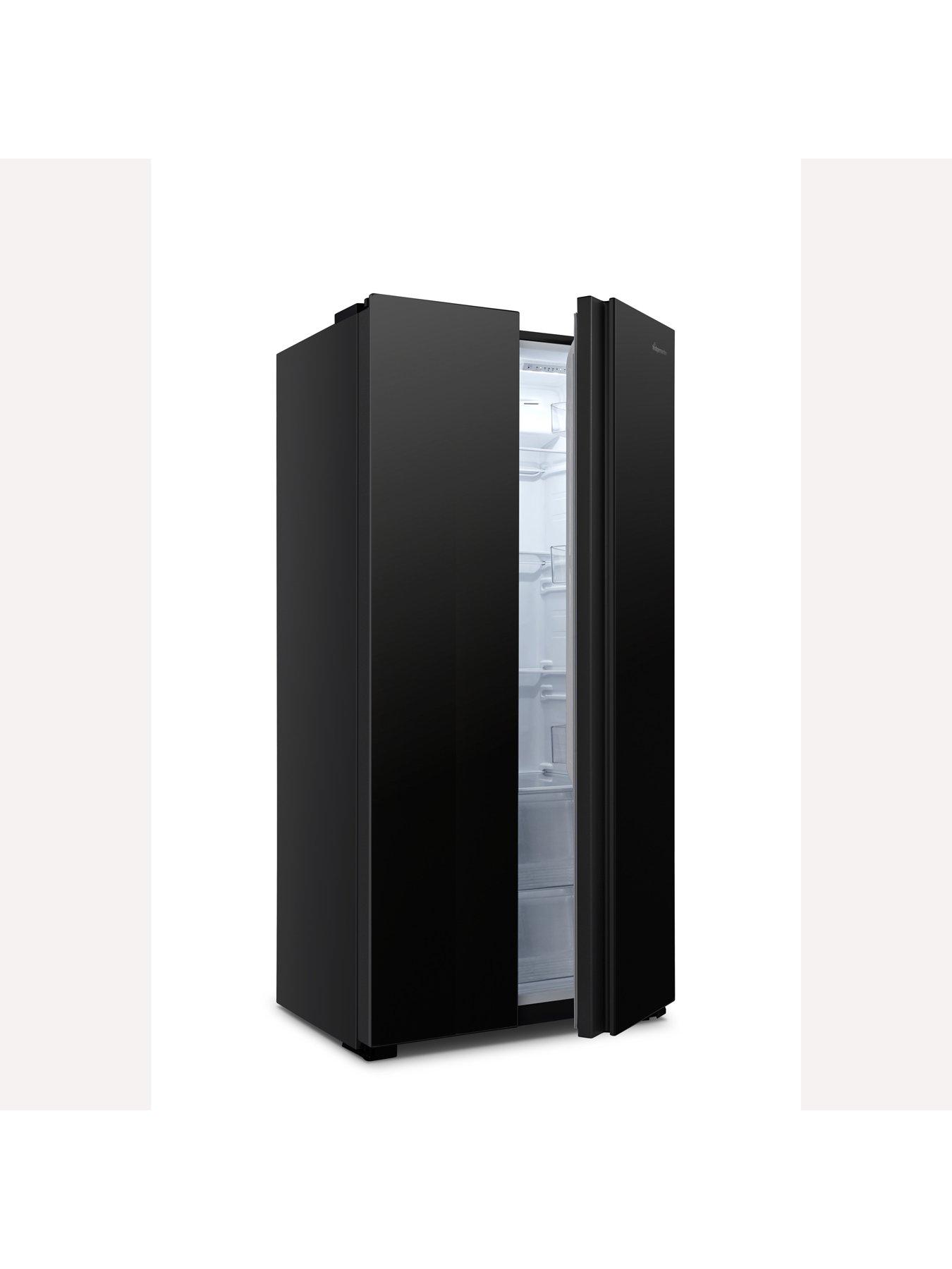 fridgemaster-ms83430eb-80cm-wide-side-by-side-american-fridge-freezer-blackdetail