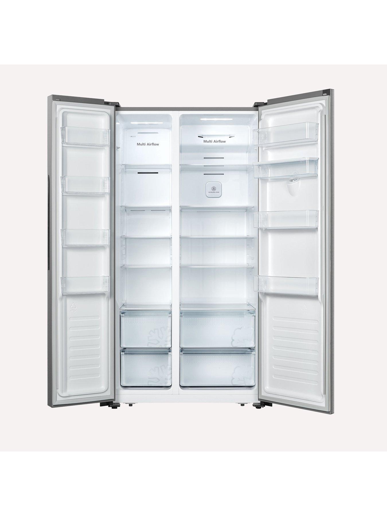 Image 2 of 7 of Fridgemaster Fridgemaster MS91520DES 90cm Wide Side by Side, American Fridge Freezer - Silver