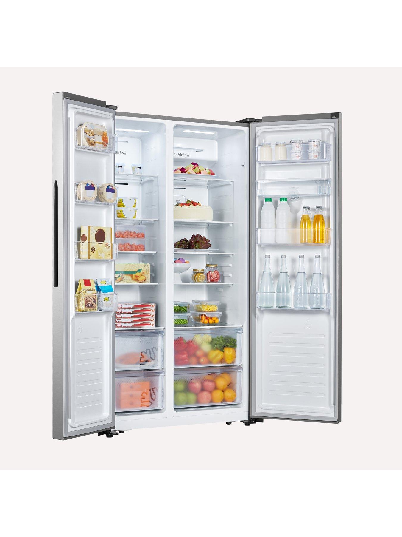 fridgemaster-fridgemaster-ms91520des-90cm-wide-side-by-side-american-fridge-freezer-silverdetail