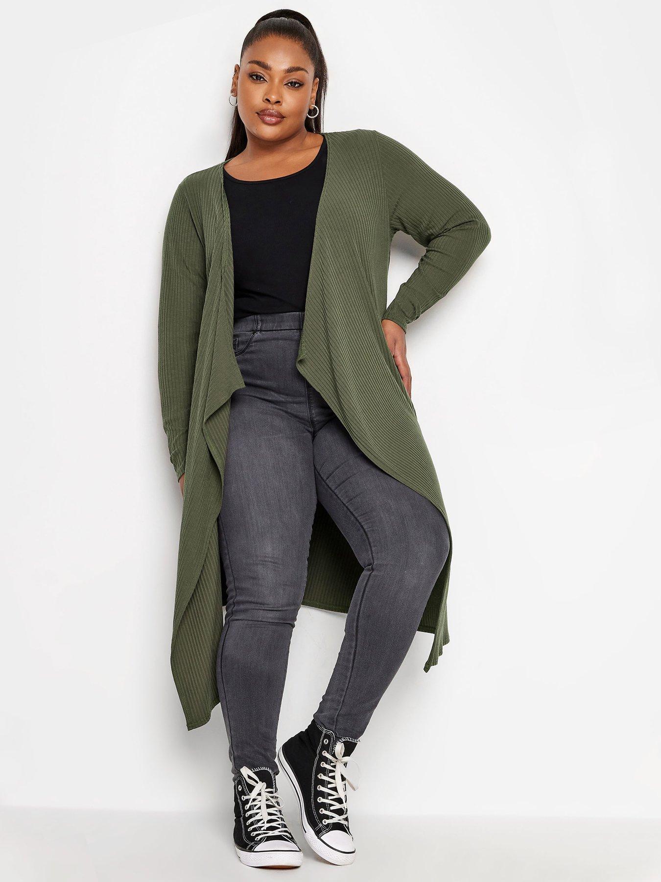 Khaki 2025 waterfall cardigan