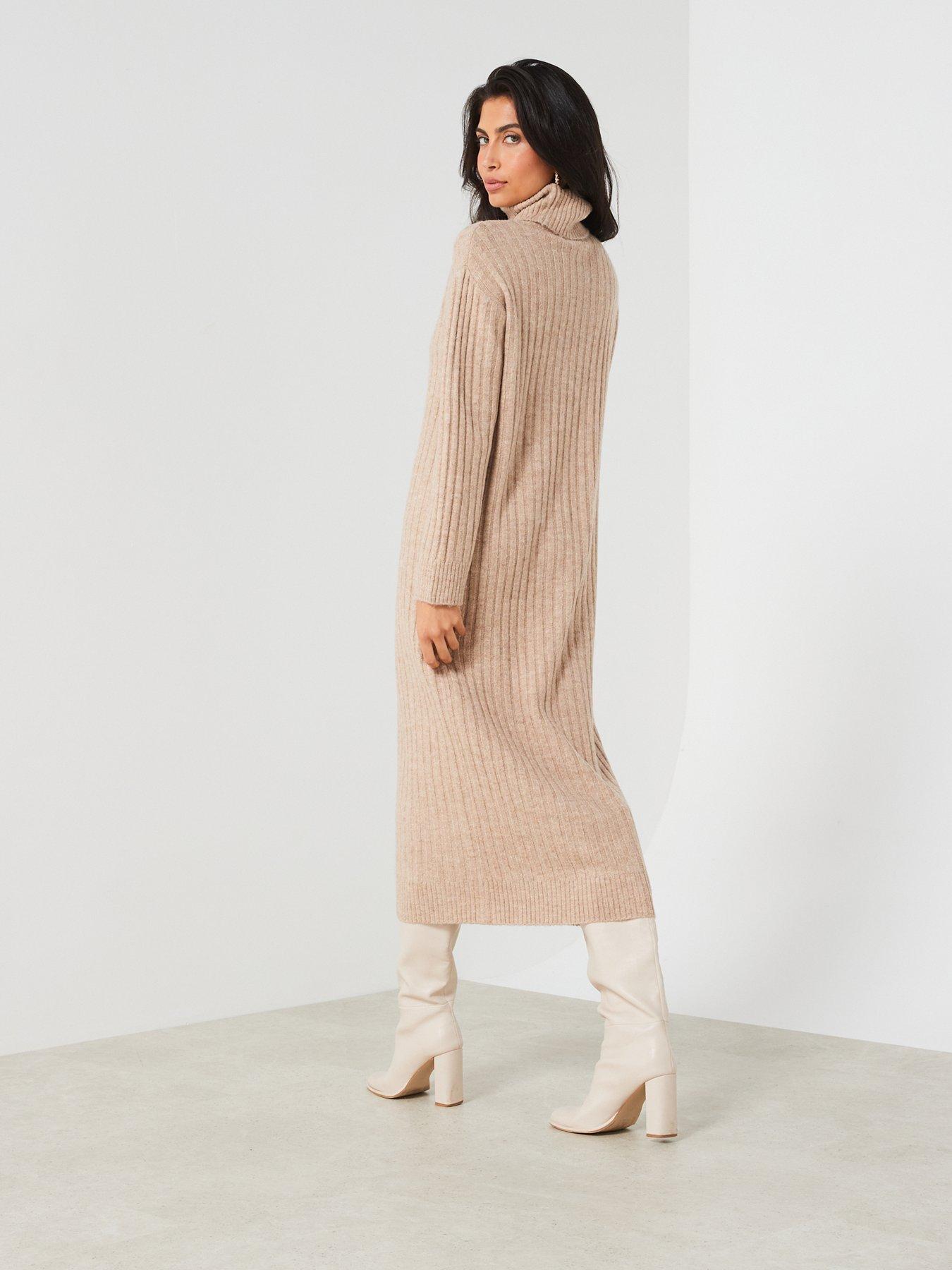 mango-high-neck-midi-jumper-dressstillFront