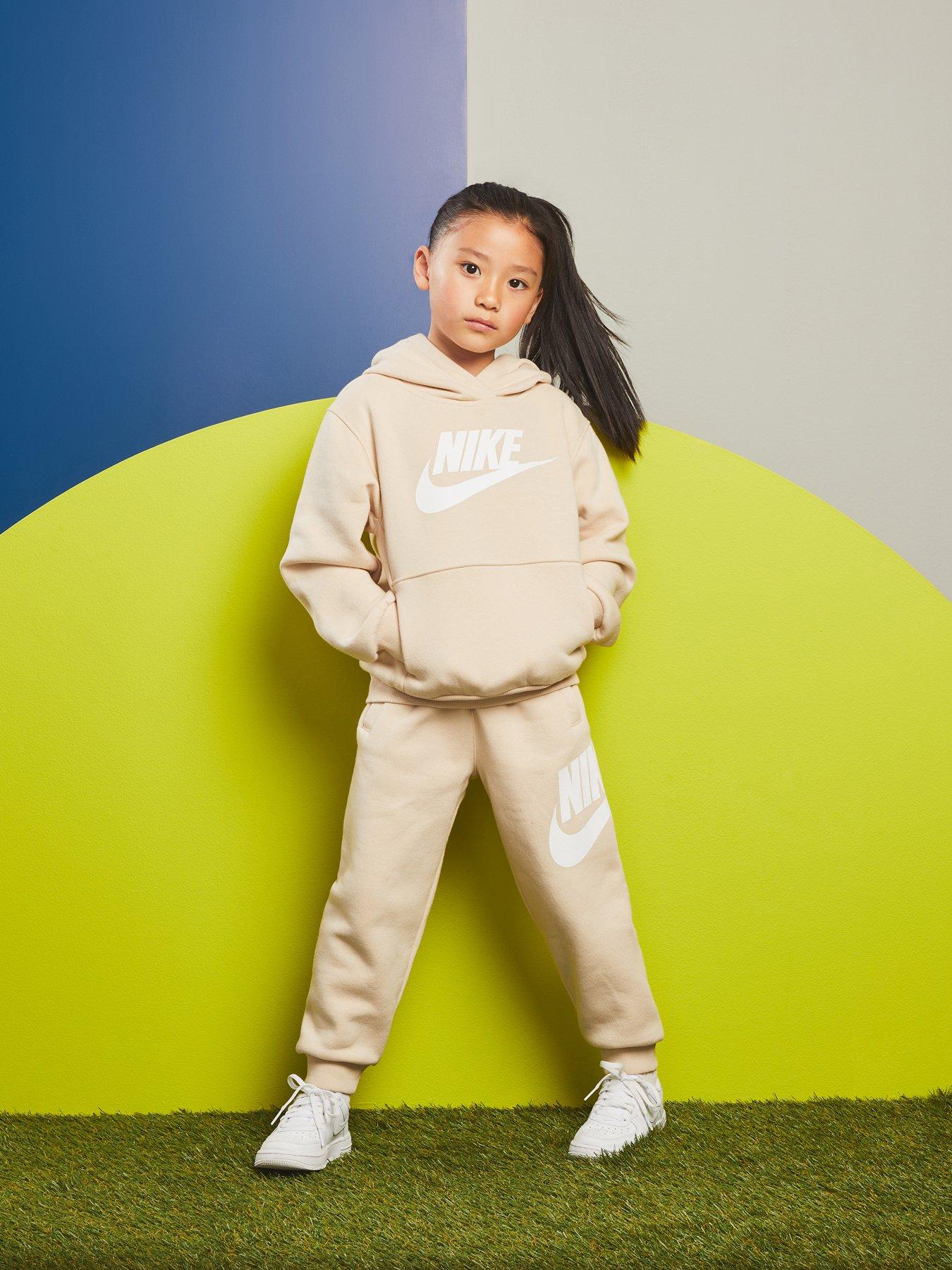 nike-kids-unisex-club-fleece-hoodie-and-joggers-set-beigestillFront