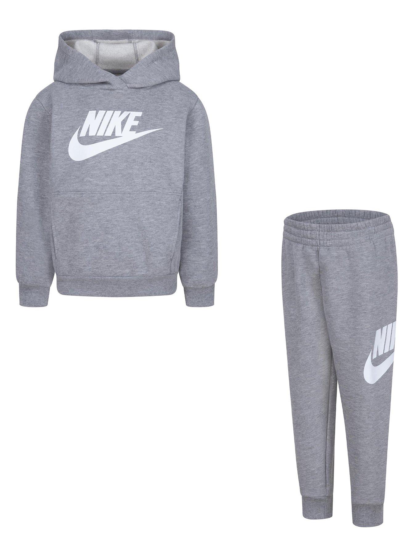 Image 1 of 4 of Nike Kids Unisex Club Fleece Hoodie and Joggers Set - Dark Grey