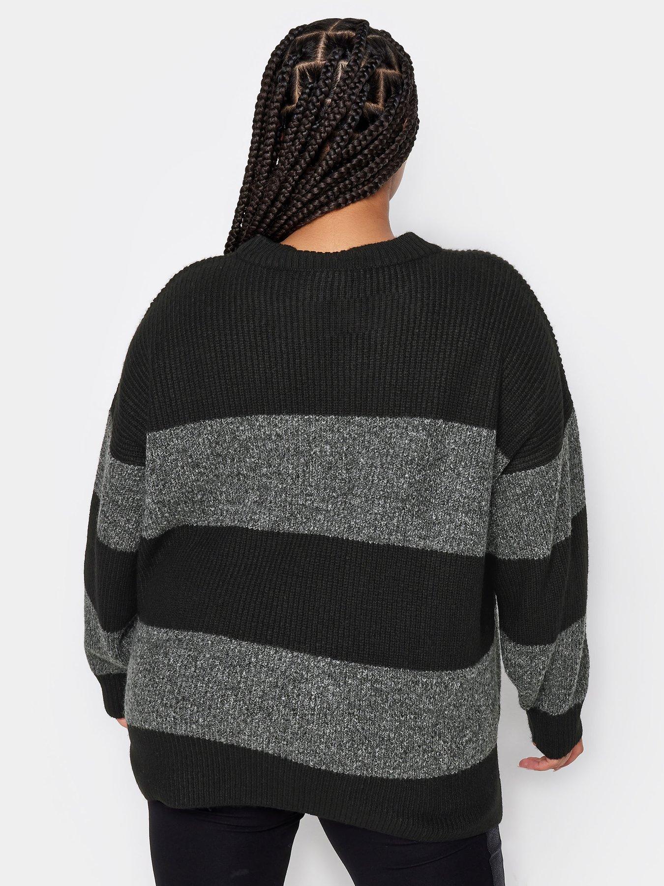 yours-yours-stripe-jumper-greystillFront