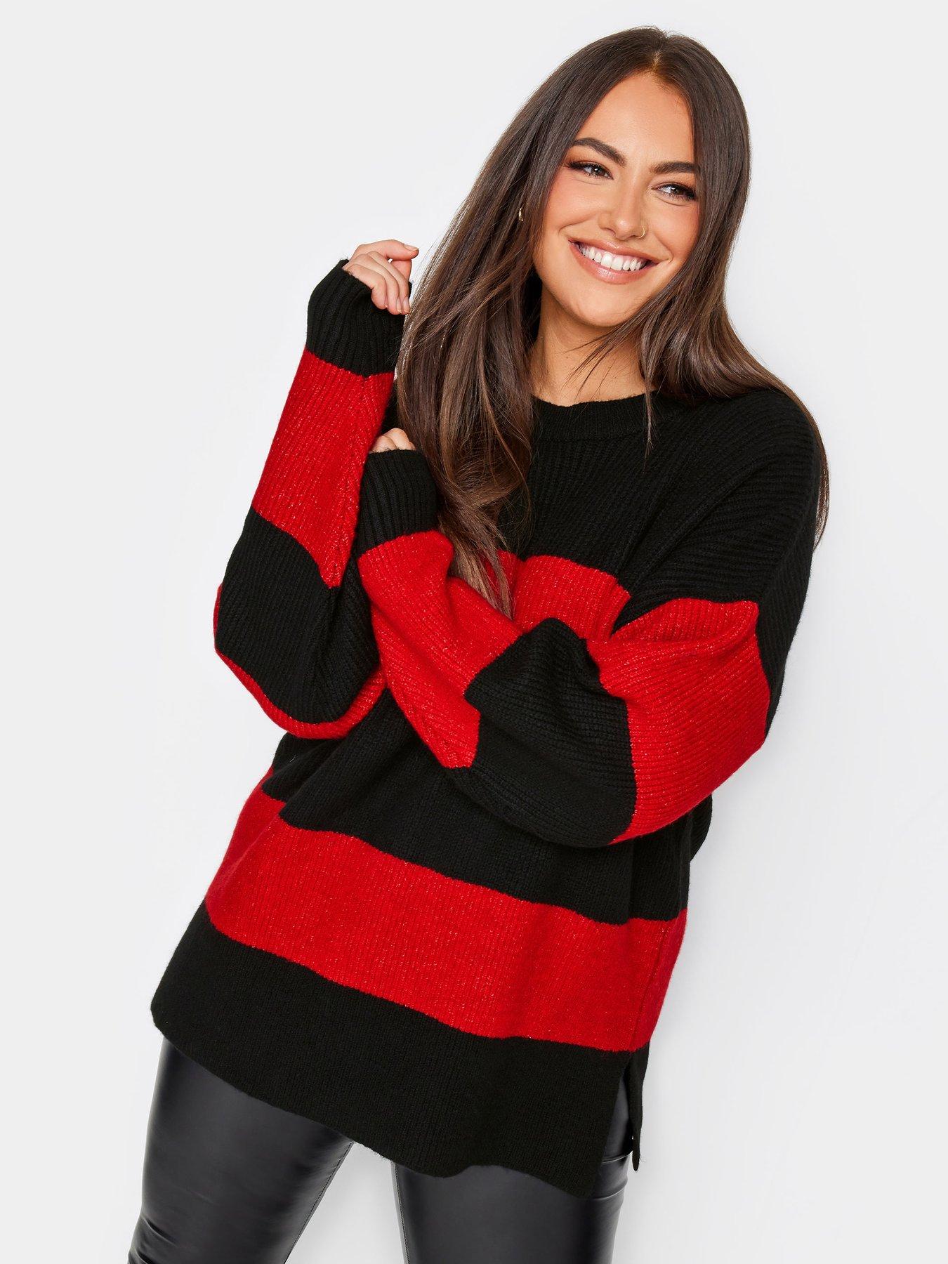 yours-yours-elephant-stripe-jumper-red-mix