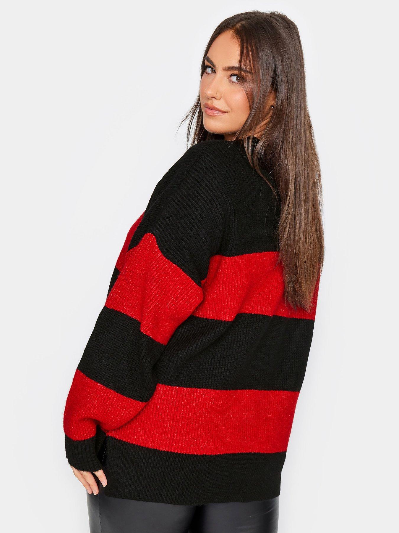 yours-yours-elephant-stripe-jumper-red-mixstillFront