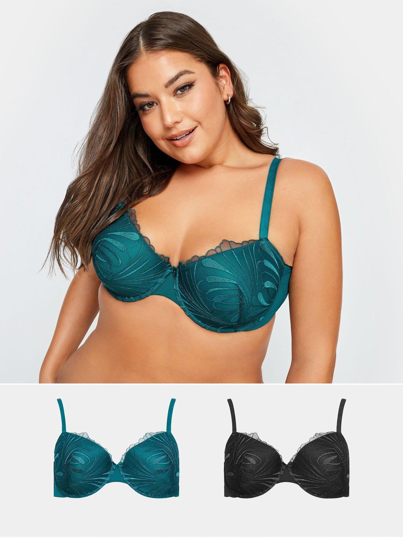 Plus Size YOURS Mint Green Lace Padded Underwired Bra