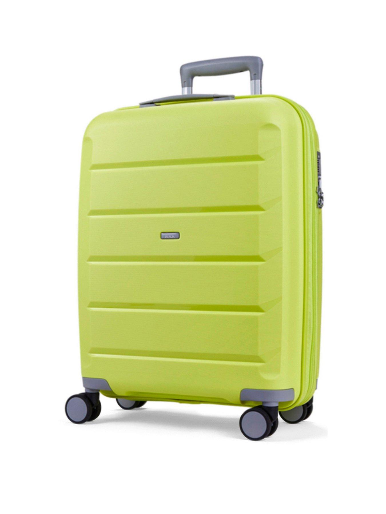 Rock Luggage Tulum Hardshell 8 wheel spinner Small Suitcase Lime Grey Very Ireland