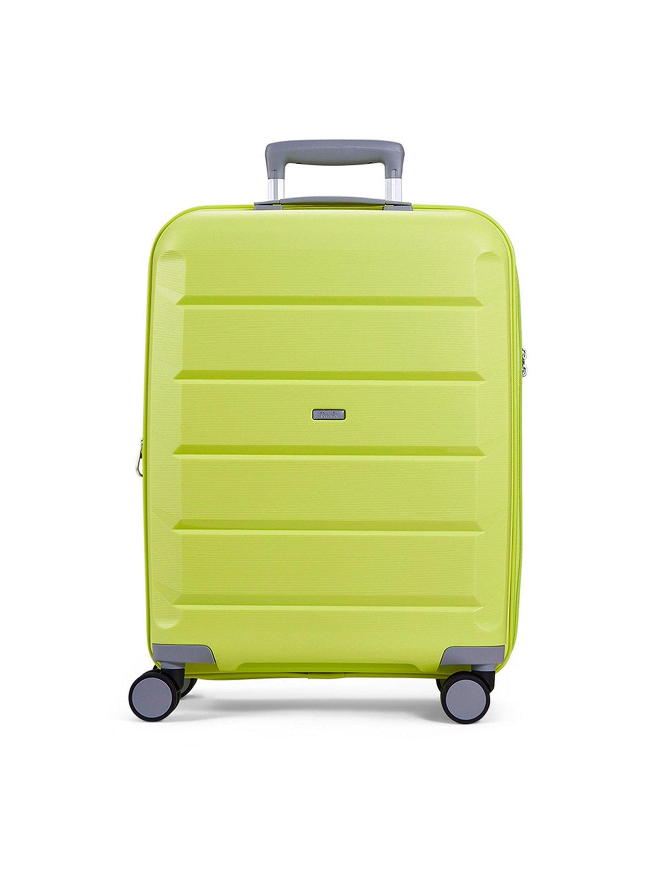 rock-luggage-tulum-hardshell-8-wheel-spinner-small-suitcase--limegreystillFront