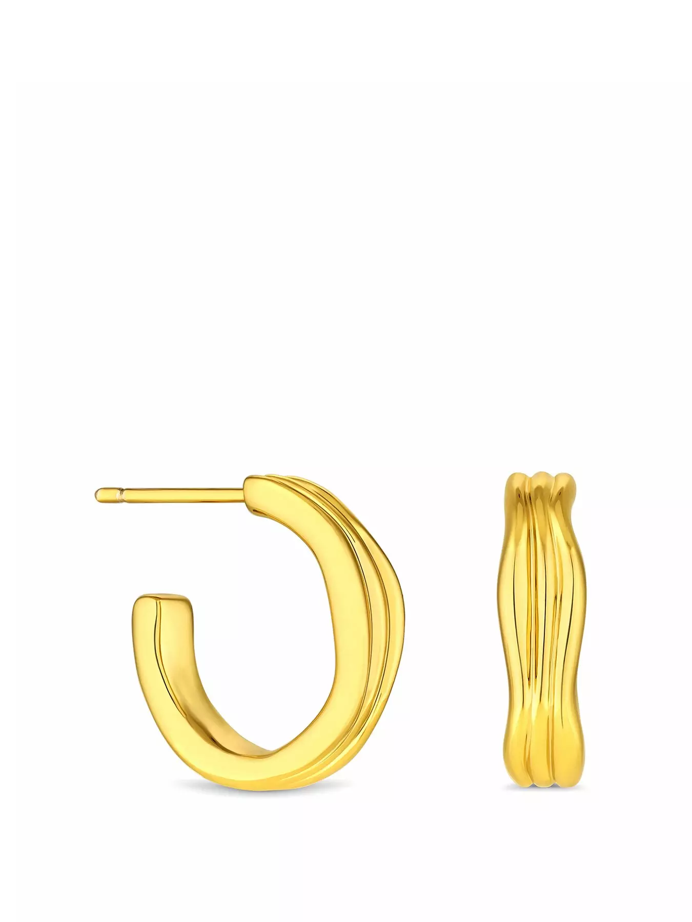 Rose Gold plated L and V alphabet hoops 40 mm 