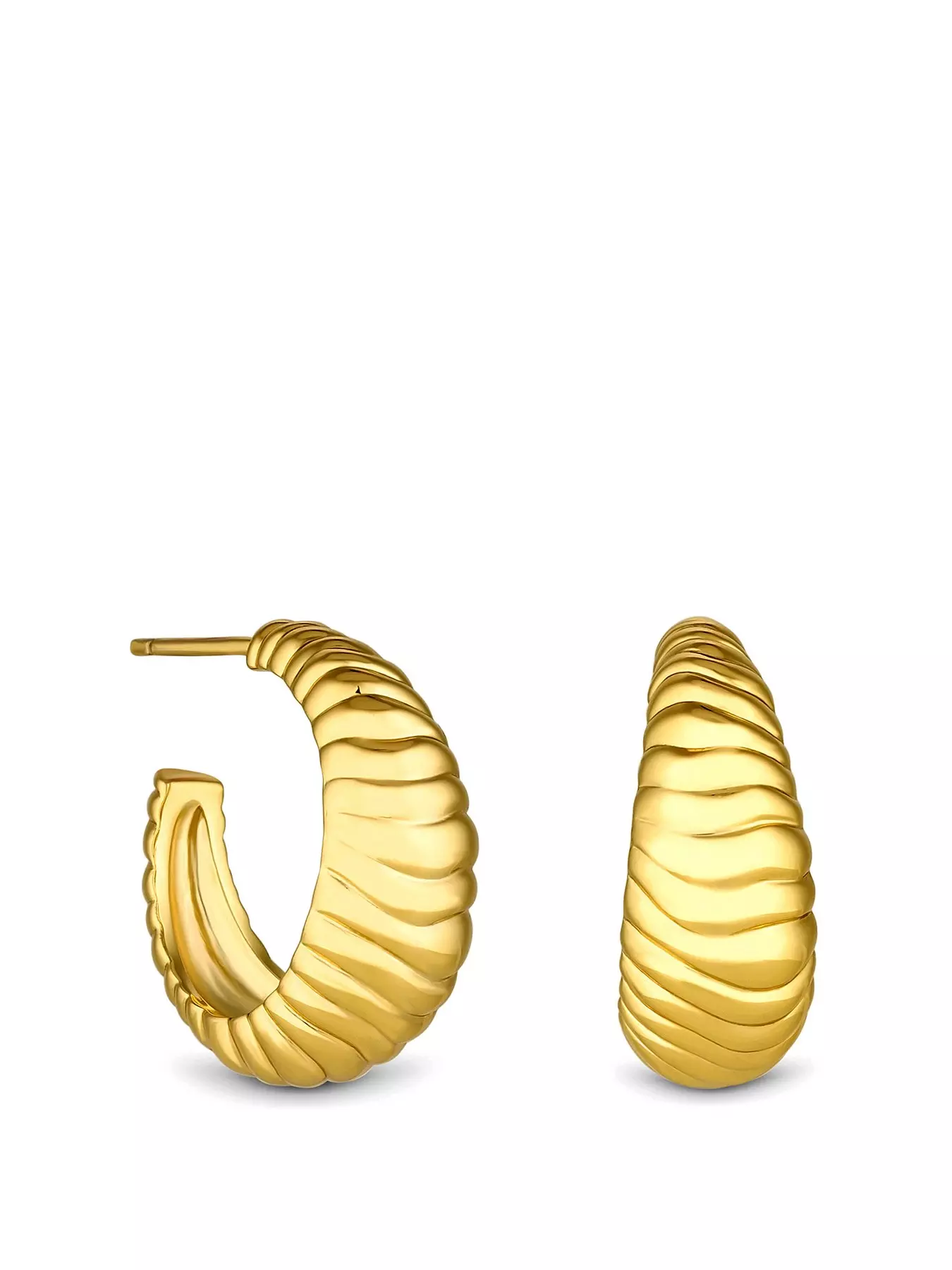 Love Letter E 18ct Yellow-Gold Single Hoop Earring