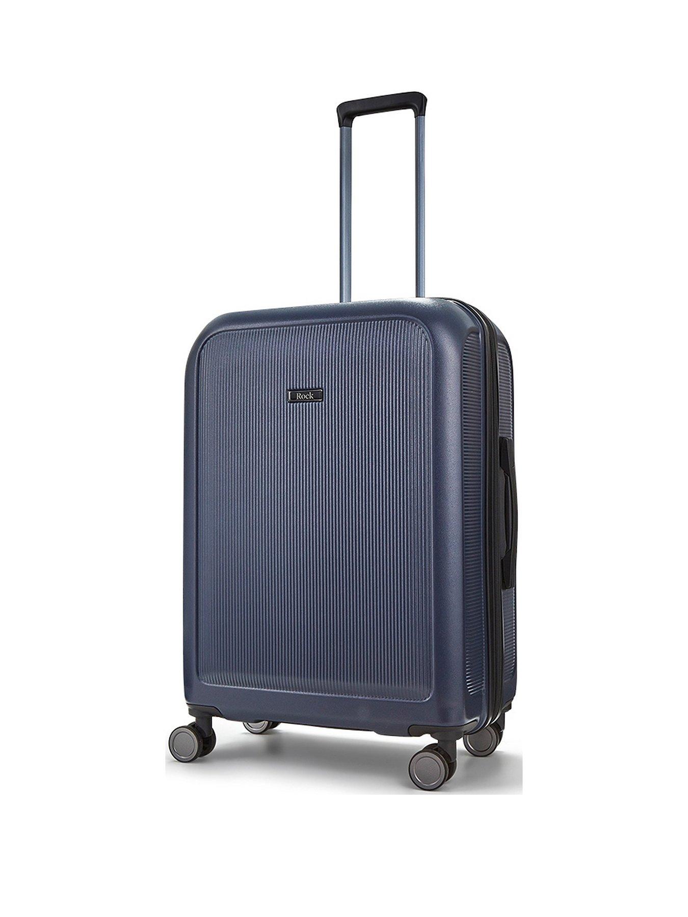 rock-luggage-austin-8-wheel-hardshell-pp-medium-suitcase-with-tsa-lock--navyfront