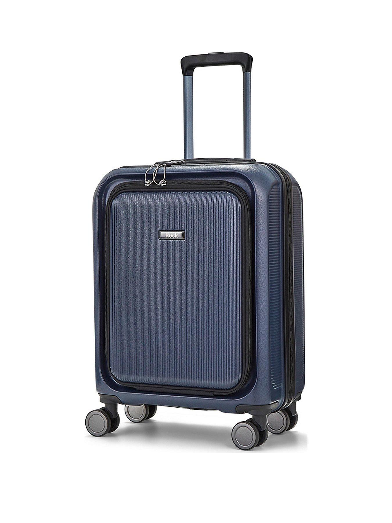 rock-luggage-austin-8-wheel-hardshell-pp-small-suitcase-with-tsa-lock--navy