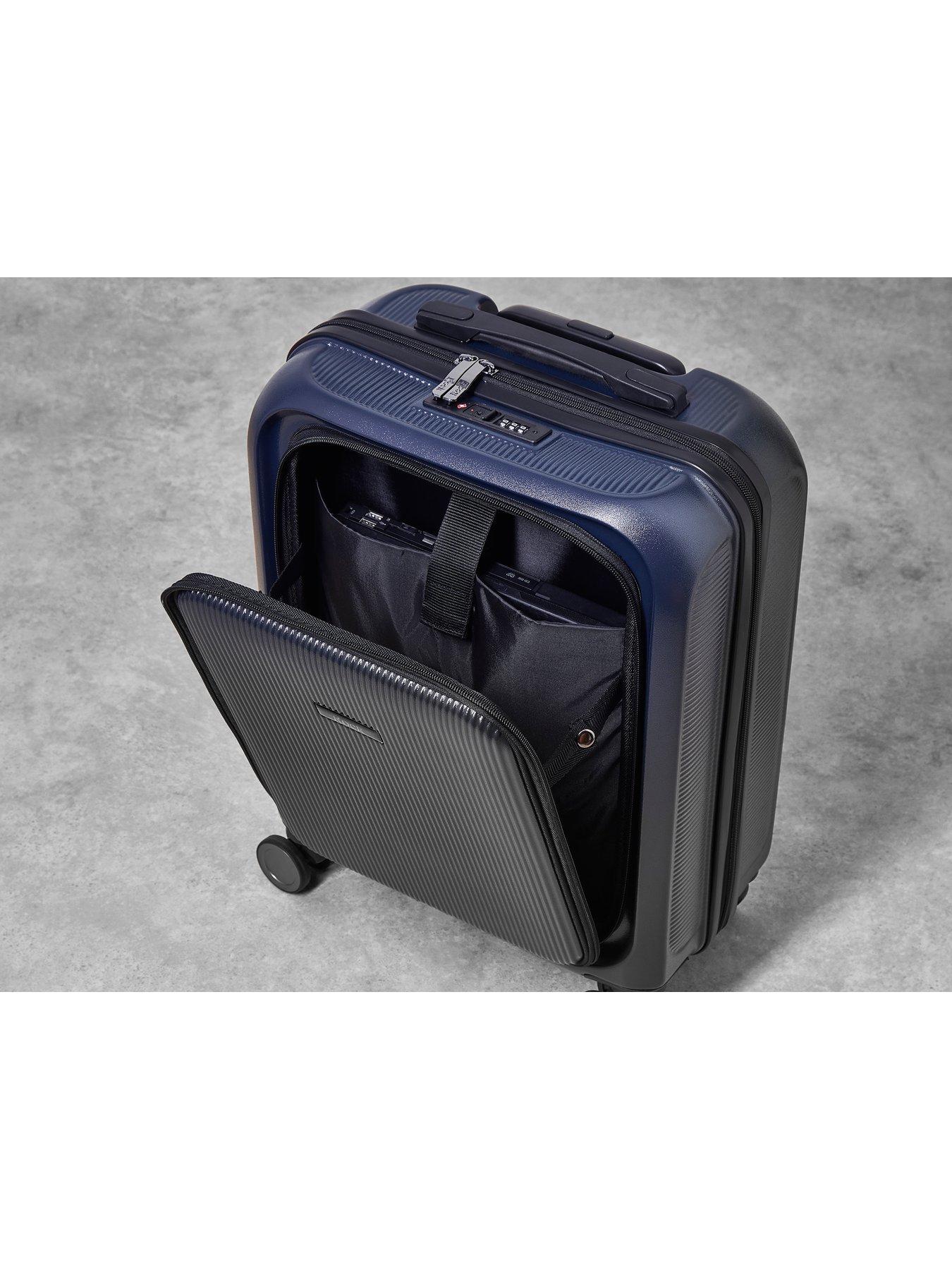 rock-luggage-austin-8-wheel-hardshell-pp-small-suitcase-with-tsa-lock--navyoutfit