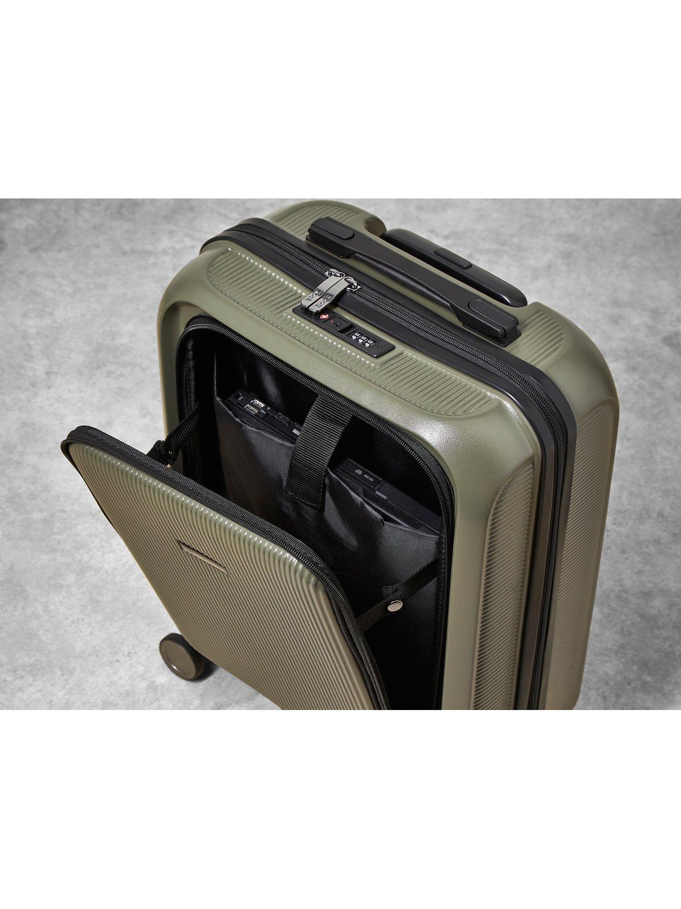 rock-luggage-austin-8-wheel-hardshell-pp-small-suitcase-with-tsa-lock--olive-greenoutfit