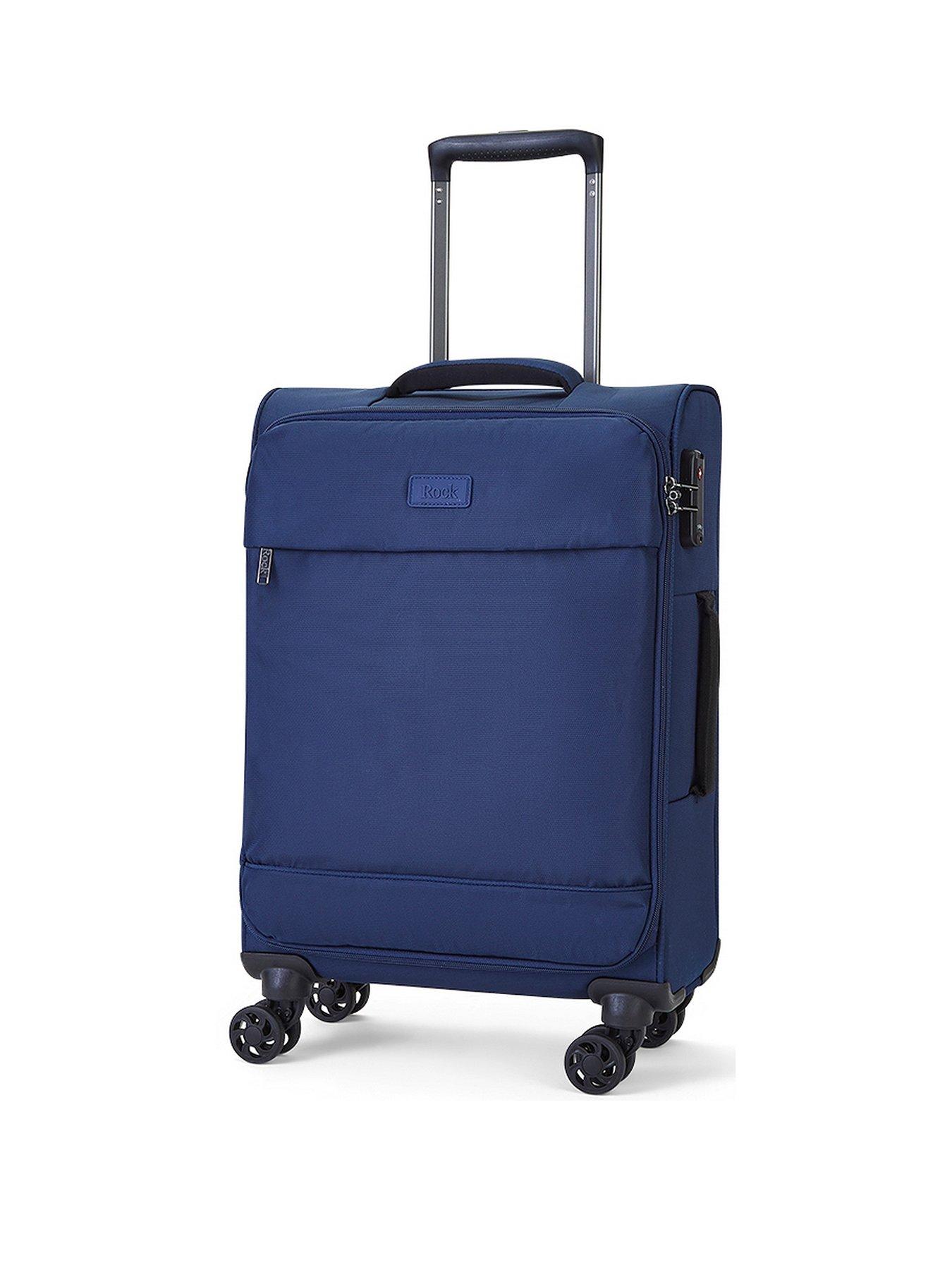 rock-luggage-paris-8-wheel-softshell-lightweight-small-suitcase-with-lock--navyfront