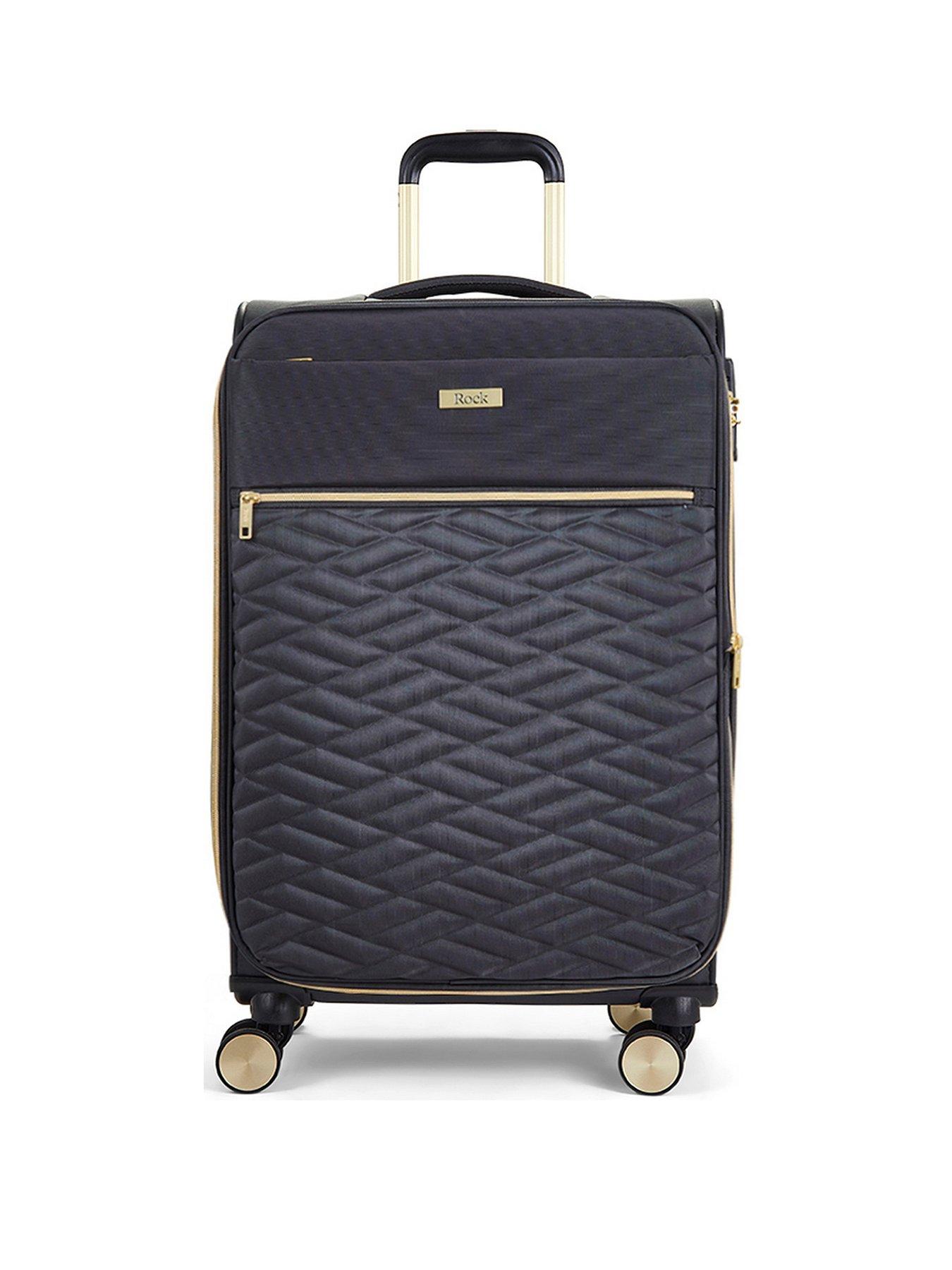 Image 2 of 7 of Rock Luggage Sloane Softshell 8 wheel expander with TSA lock Medium Suitcase