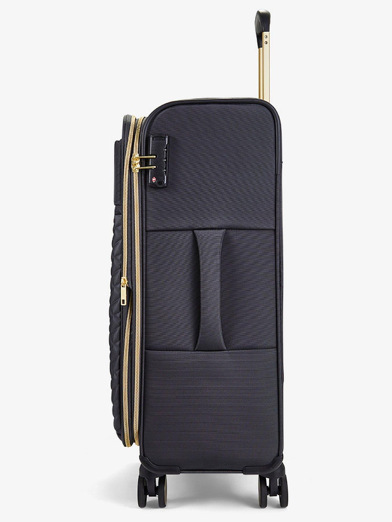 Image 3 of 7 of Rock Luggage Sloane Softshell 8 wheel expander with TSA lock Medium Suitcase