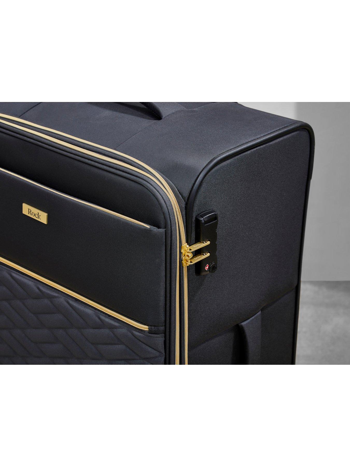 Image 5 of 7 of Rock Luggage Sloane Softshell 8 wheel expander with TSA lock Medium Suitcase