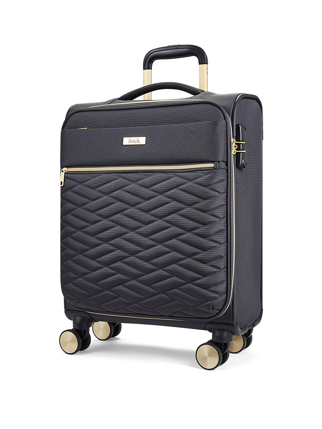 Image 1 of 6 of Rock Luggage Sloane Softshell 8 wheel expander with TSA lock Small Suitcase
