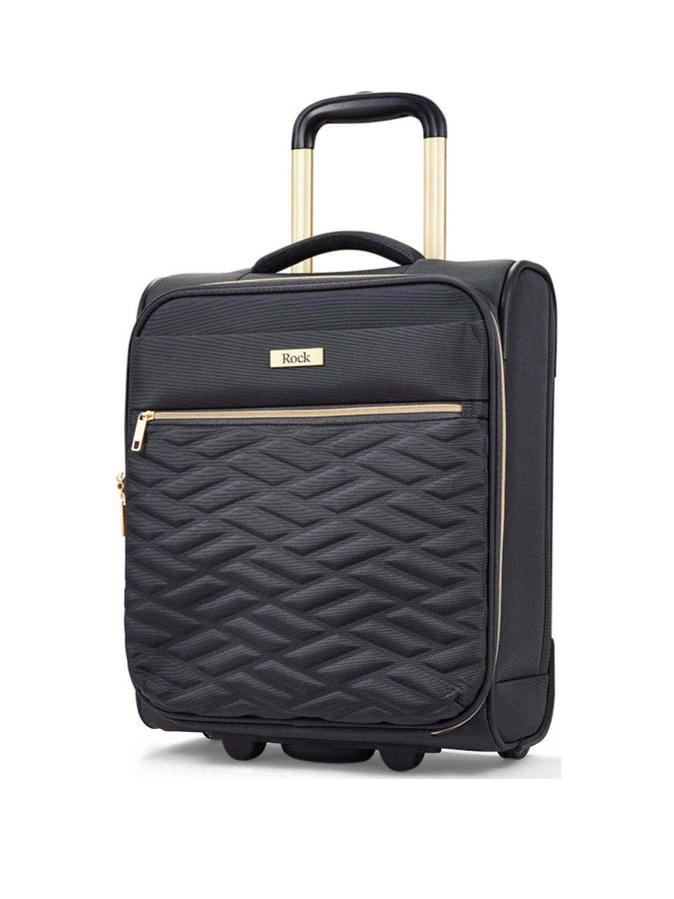 Rock Luggage Sloane Softshell 2 wheel expander  Underseat Suitcase- Charcoal