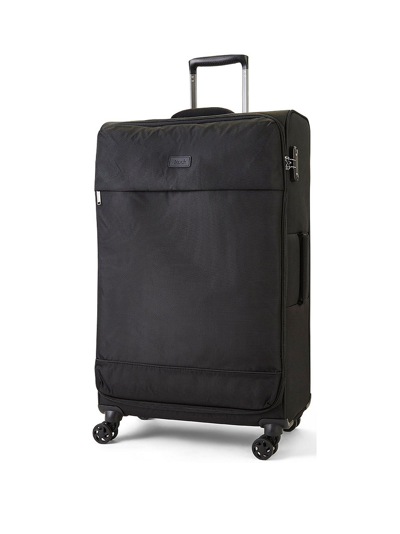 rock-luggage-paris-8-wheel-softshell-lightweight-large-suitcase-with-lock--black