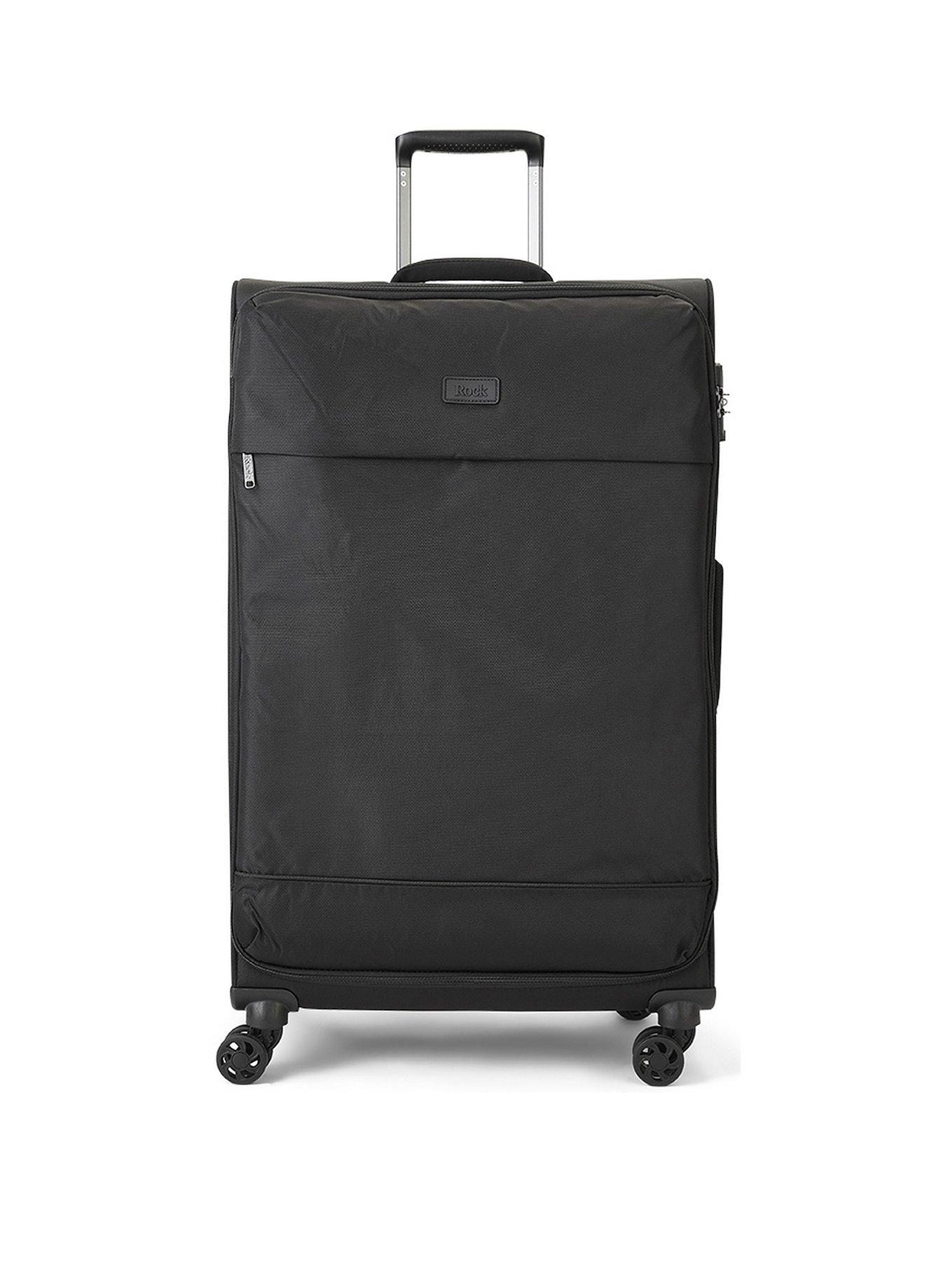 Rock Luggage Paris 8 Wheel Softshell Lightweight Large Suitcase With Lock Black Very Ireland