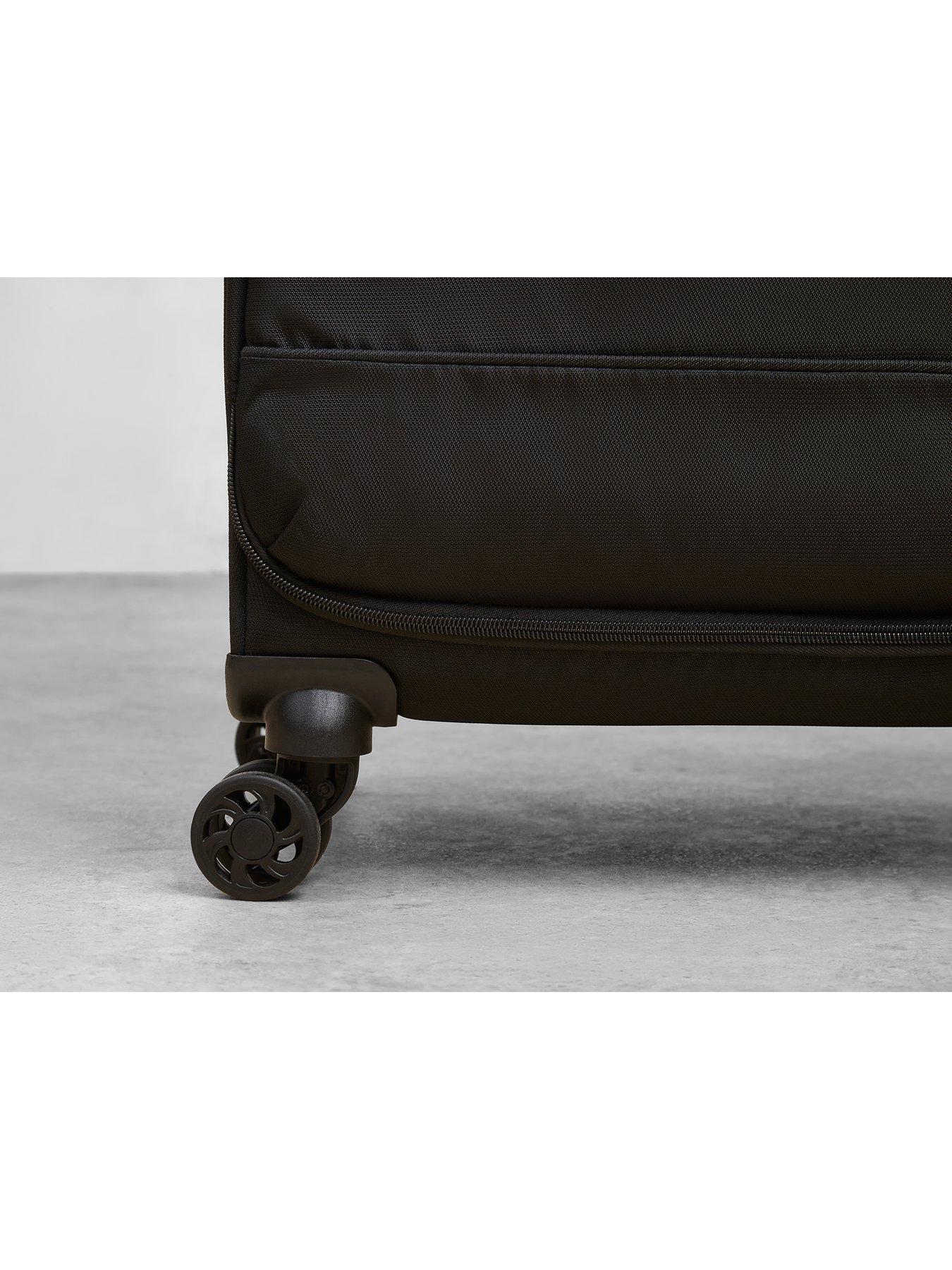 Image 3 of 5 of Rock Luggage Paris 8 Wheel Softshell Lightweight Medium Suitcase With Lock -Black
