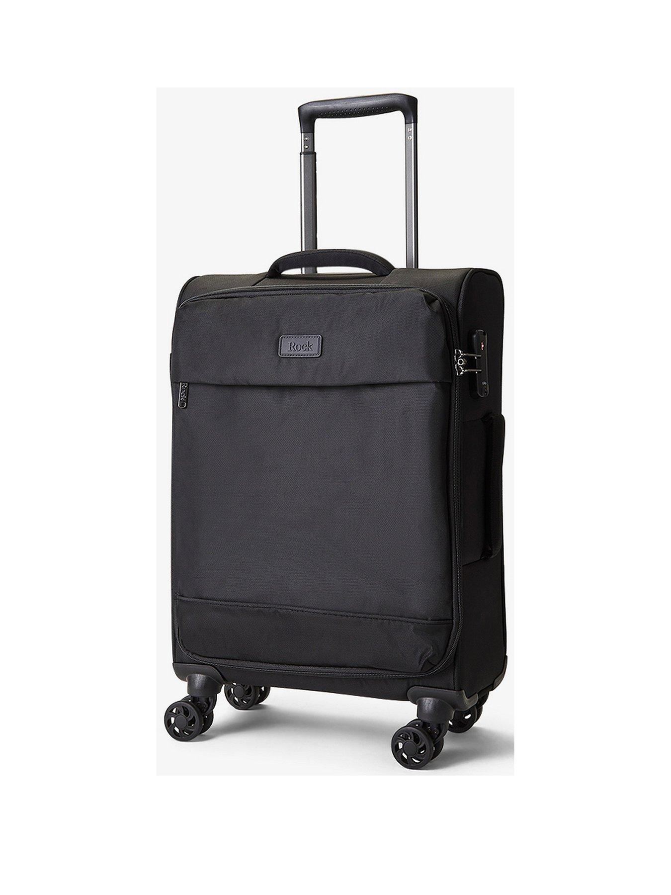 Rock Luggage Paris 8 Wheel Softshell Lightweight Small Suitcase With Lock Black Very Ireland