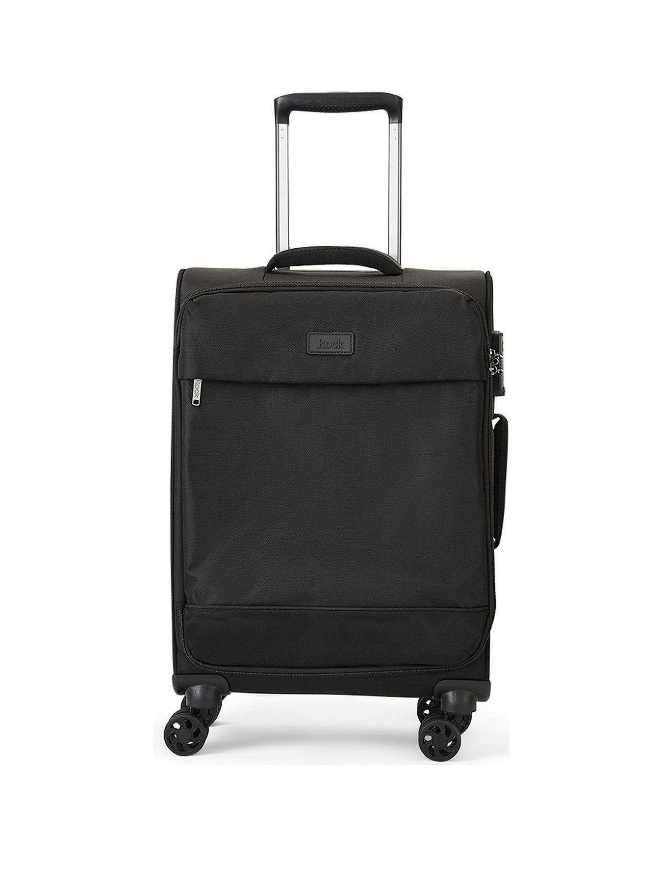 rock-luggage-paris-8-wheel-softshell-lightweight-small-suitcase-with-lock--blackstillFront