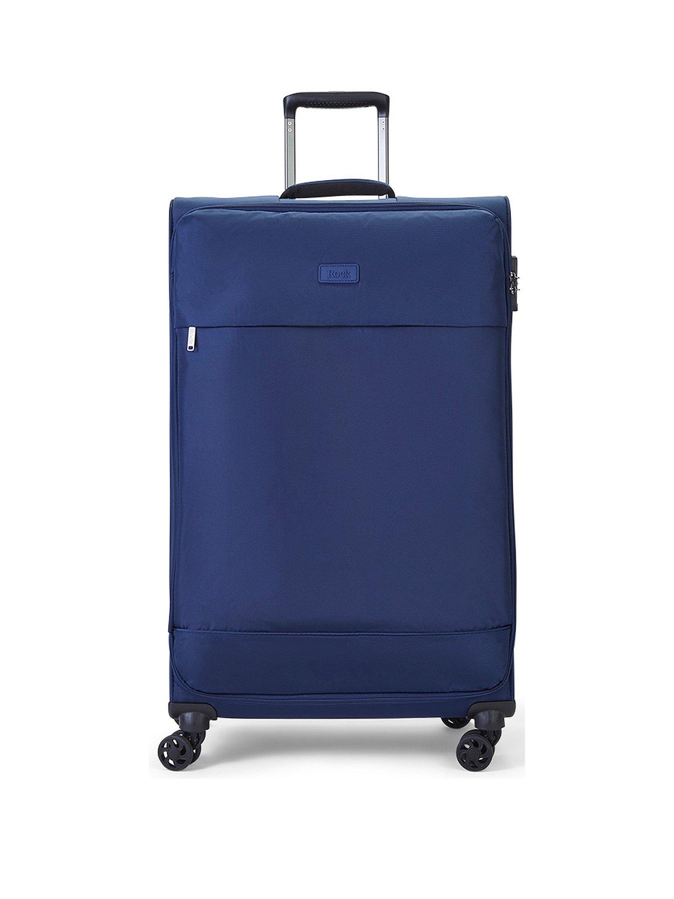 rock-luggage-paris-8-wheel-softshell-lightweight-large-suitcase-with-lock--navystillFront