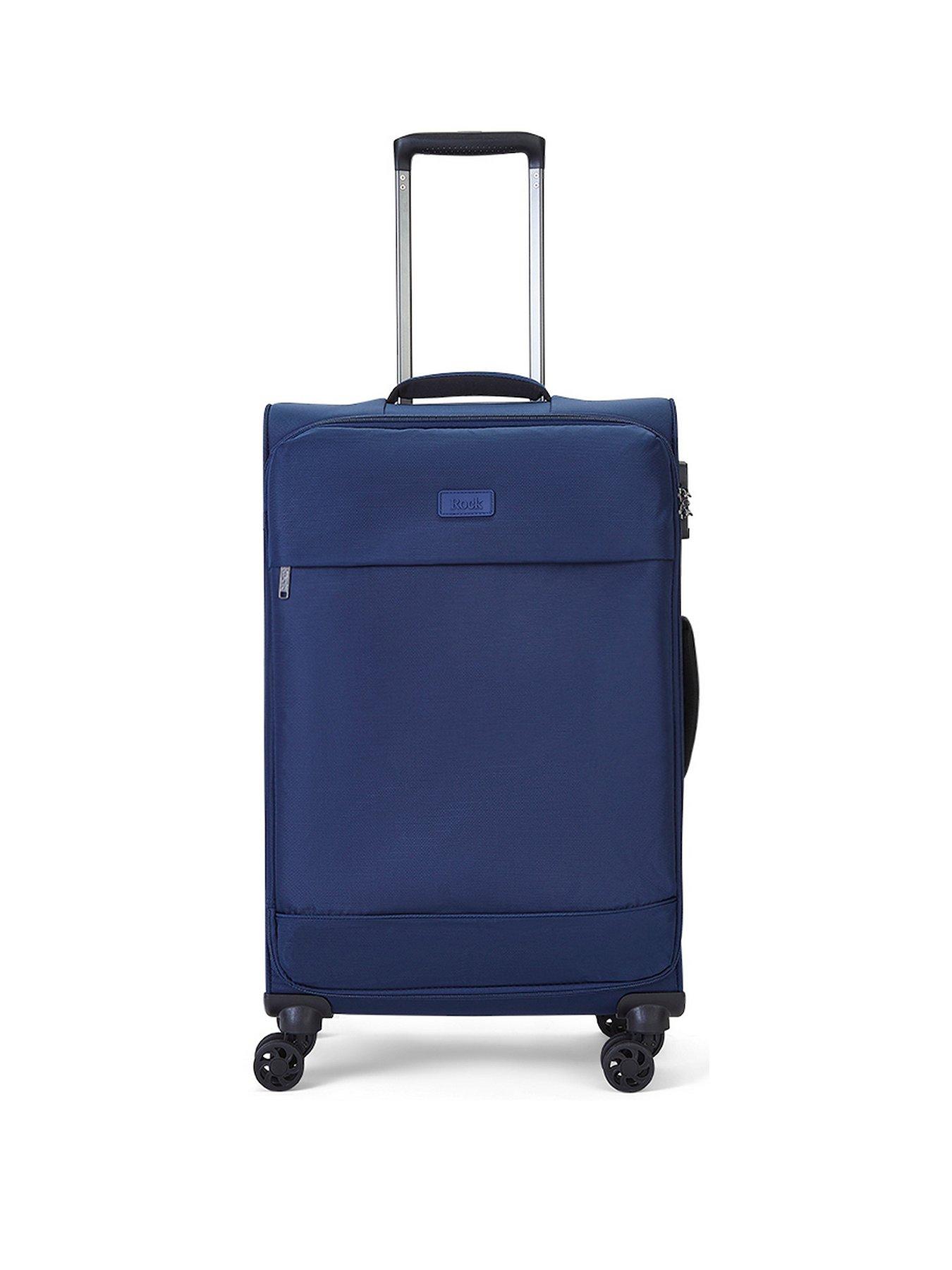 rock-luggage-paris-8-wheel-softshell-lightweight-medium-suitcase-with-lock--navystillFront