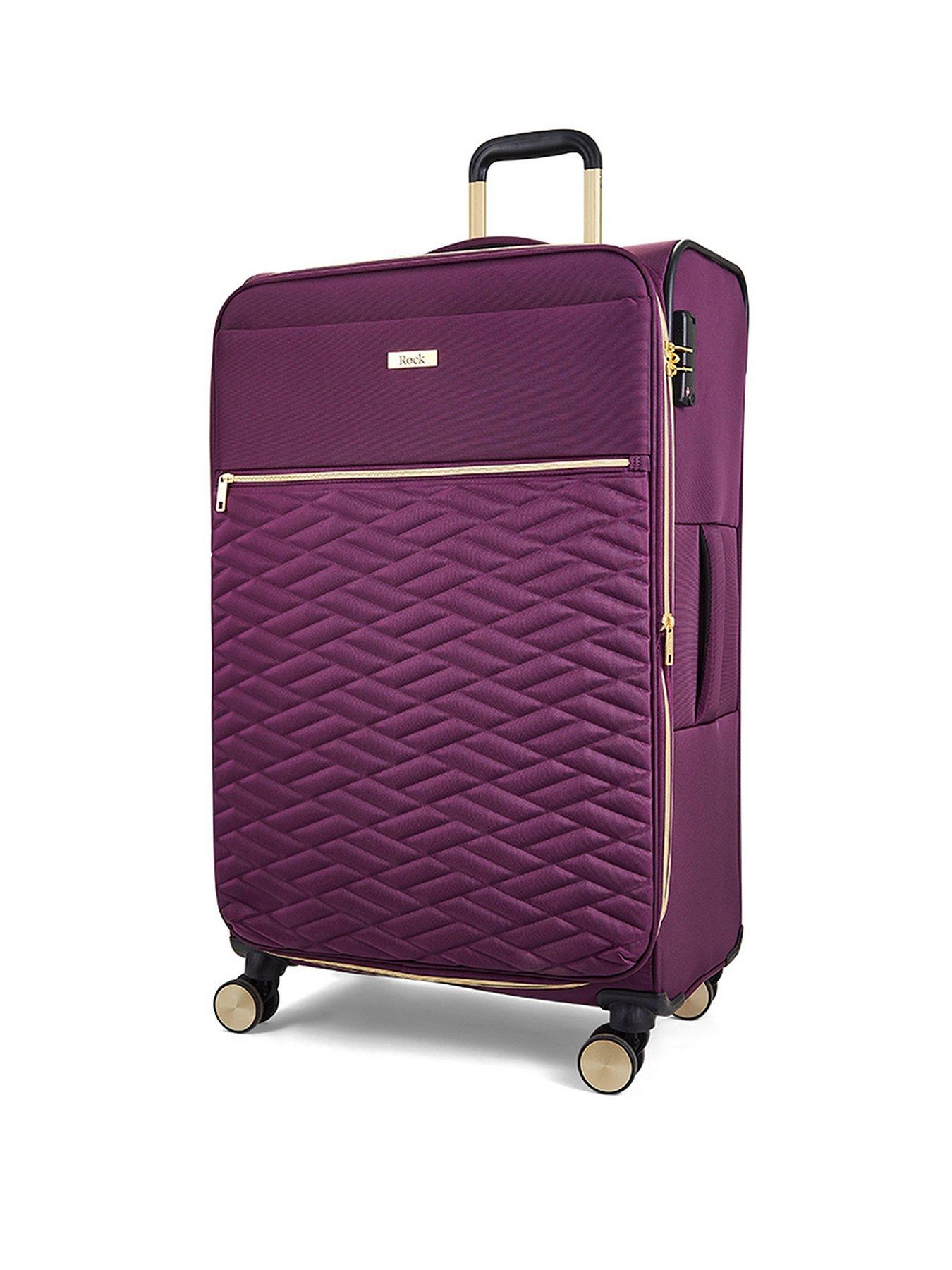 Rock Luggage Sloane Softshell 8 wheel expander with TSA lock Large Suitcase