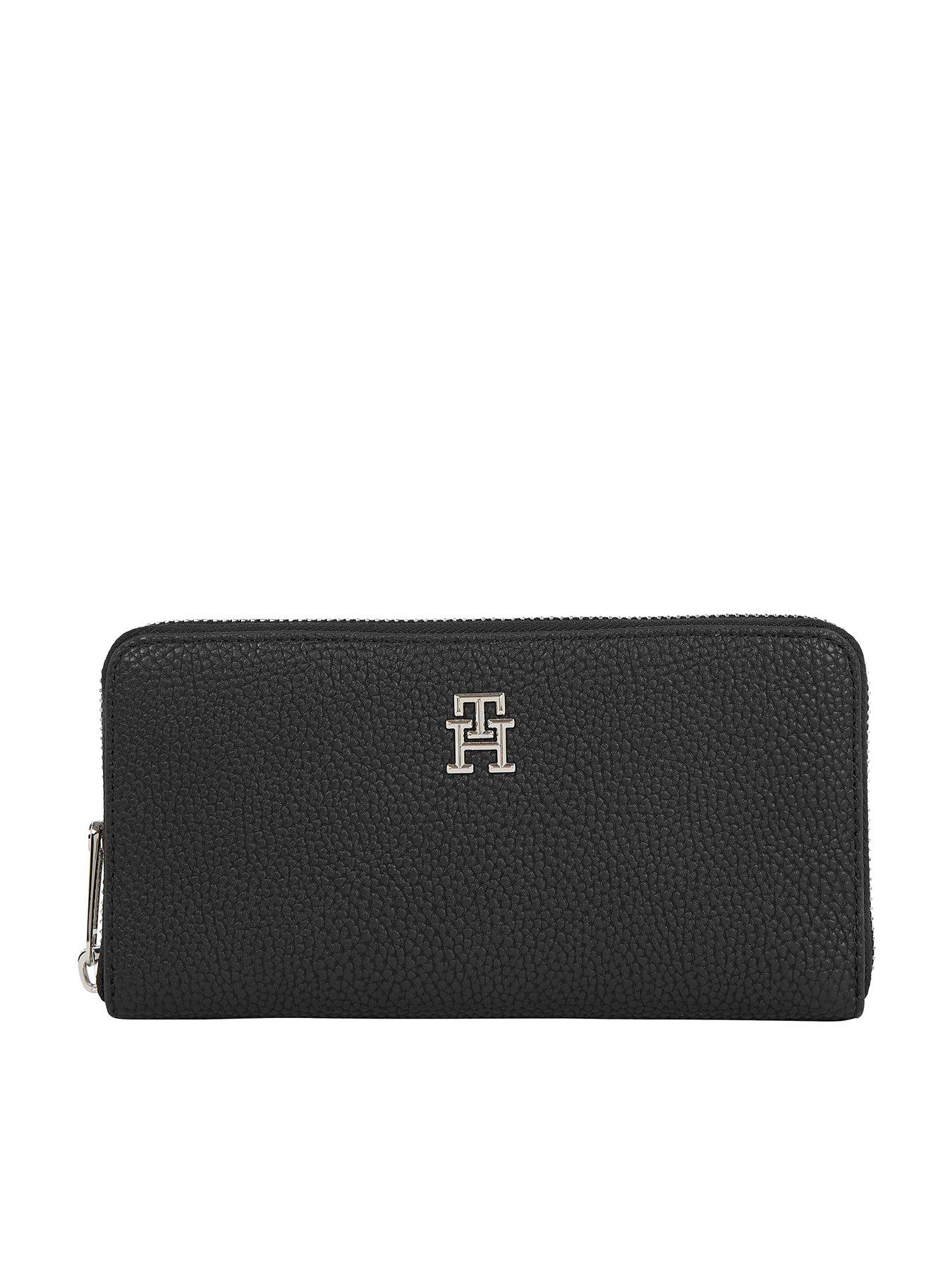 tommy-hilfiger-th-emblem-zip-around-purse-black